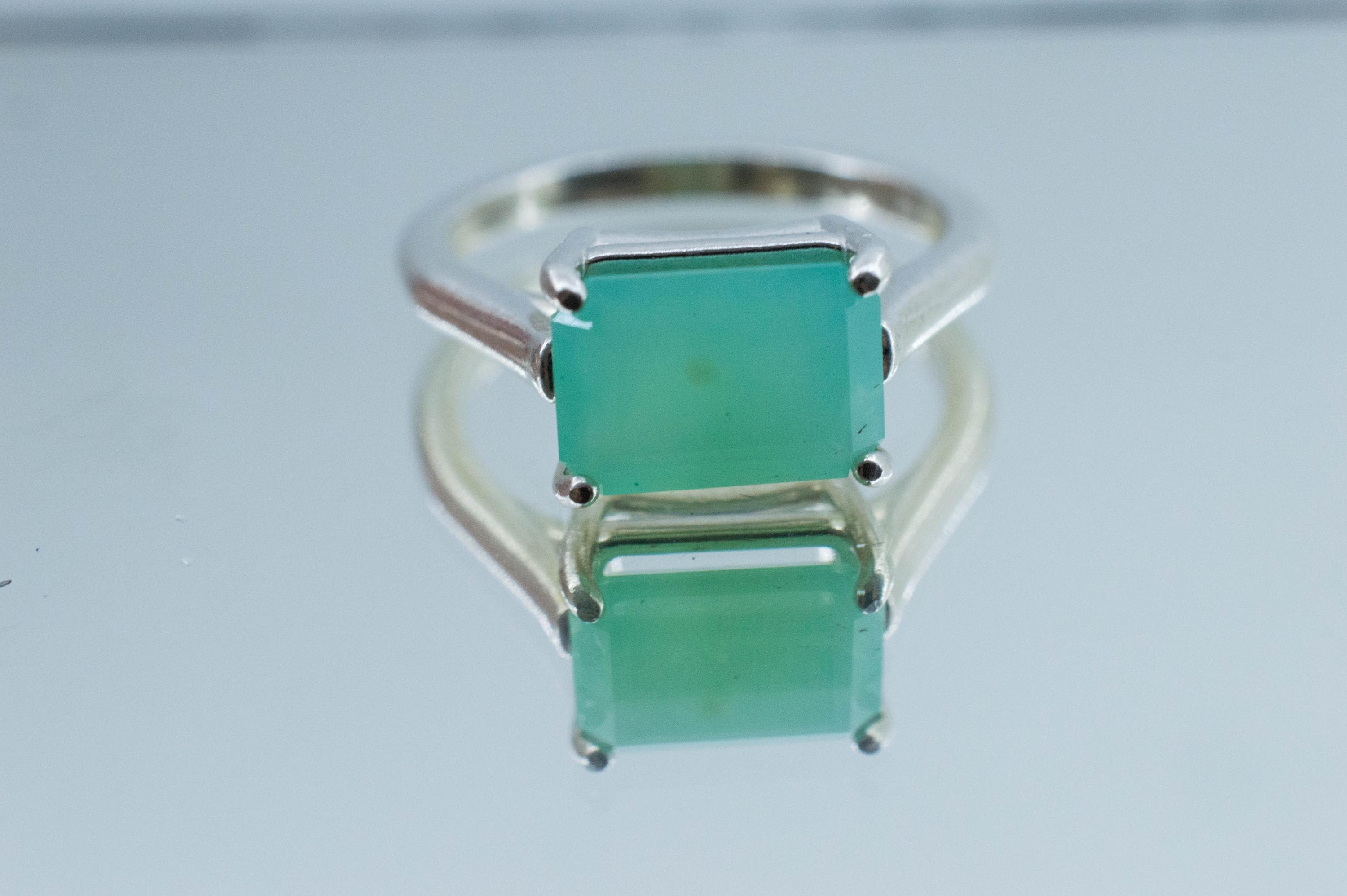 Green Opal Ring, Natural Untreated Tanzania Prase Opal; 2.075cts - Mark Oliver Gems