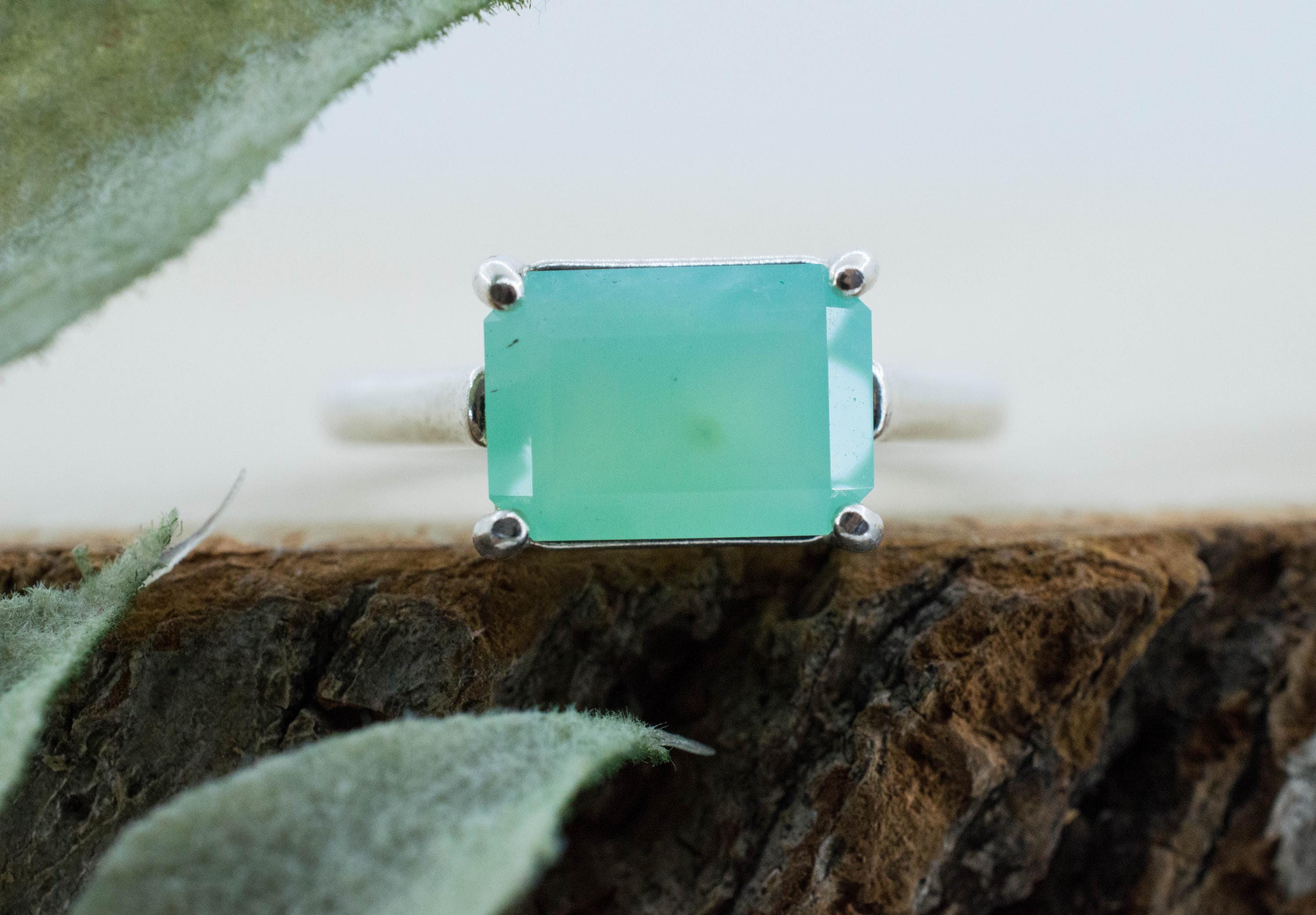Green Opal Ring, Natural Untreated Tanzania Prase Opal; 2.075cts - Mark Oliver Gems