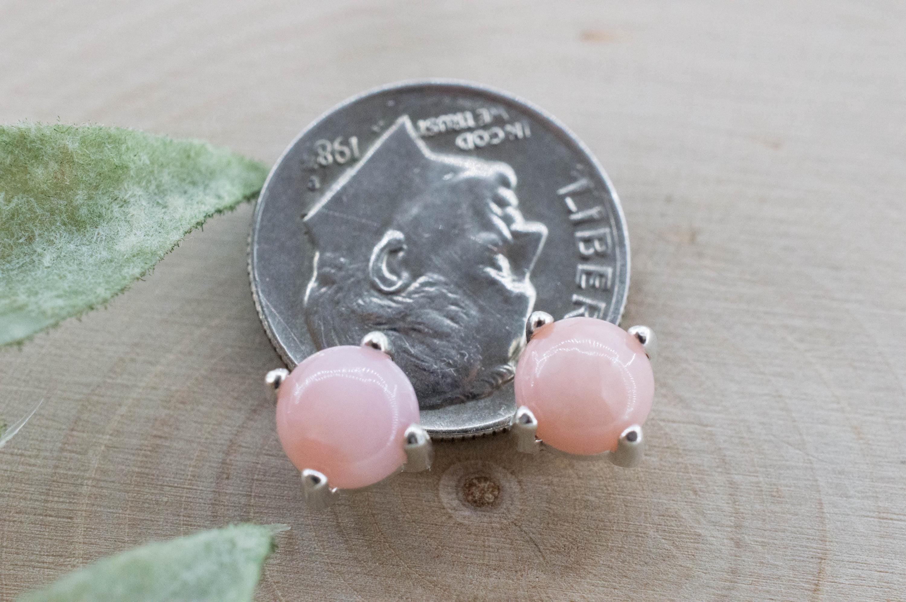 Pink Opal Earrings, Natural Untreated Peru Opal; 1.370cts - Mark Oliver Gems