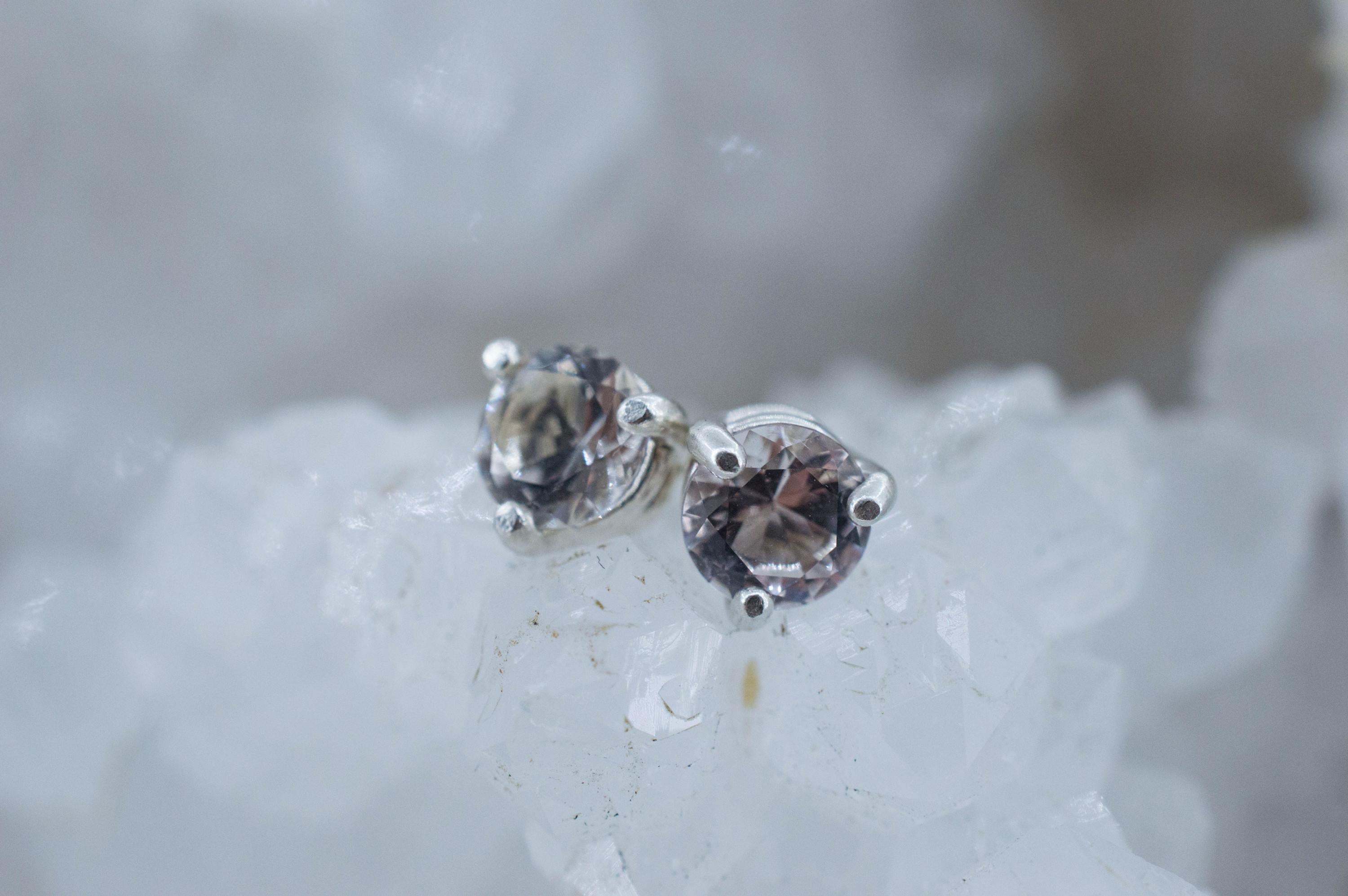 Goshenite Earrings; Natural Untreated Brazil Beryl; 0.805cts - Mark Oliver Gems