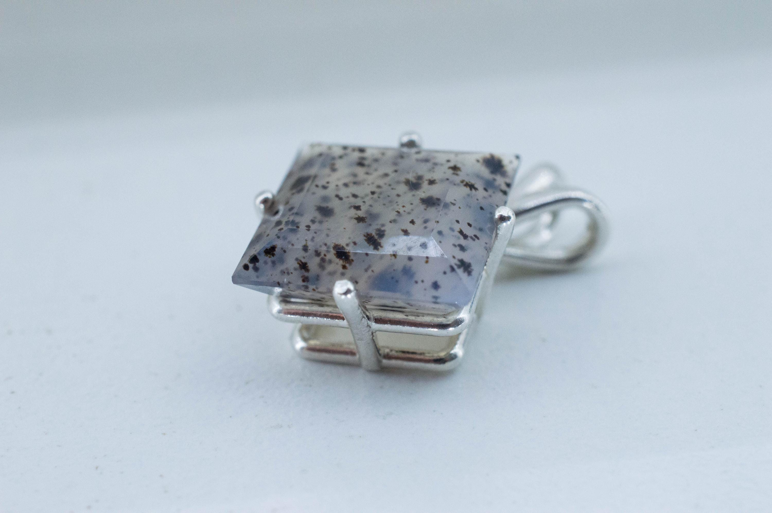 Montana Agate Pendant, Natural Untreated USA Moss Agate; 8.985cts - Mark Oliver Gems