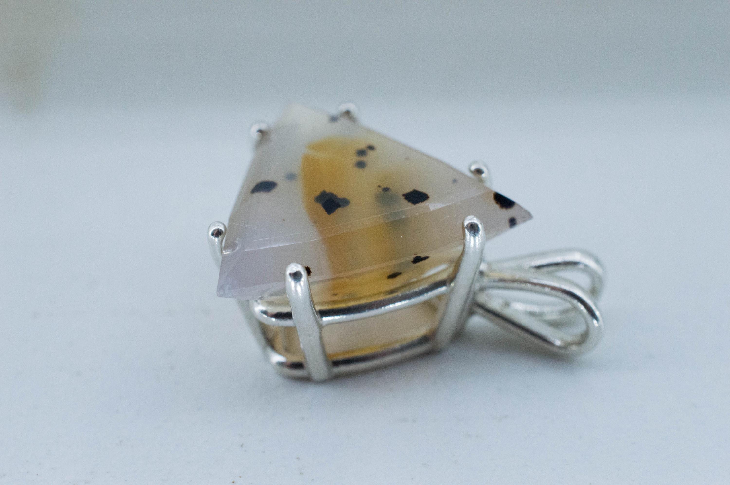 Montana Agate Pendant, Natural Untreated USA Moss Agate; 12.985cts - Mark Oliver Gems