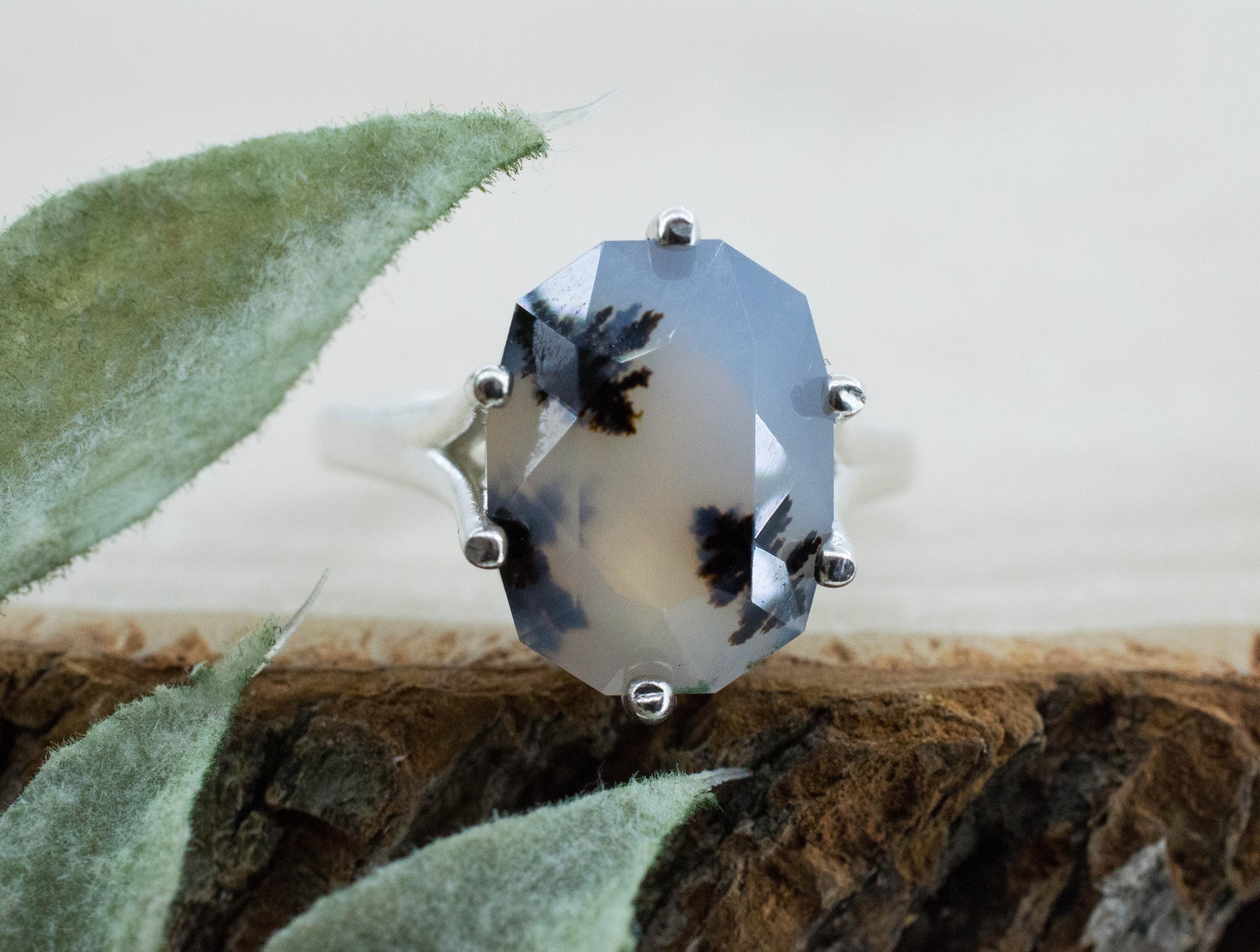 Montana Moss Agate Ring; Genuine Untreated USA Agate; 5.330cts - Mark Oliver Gems