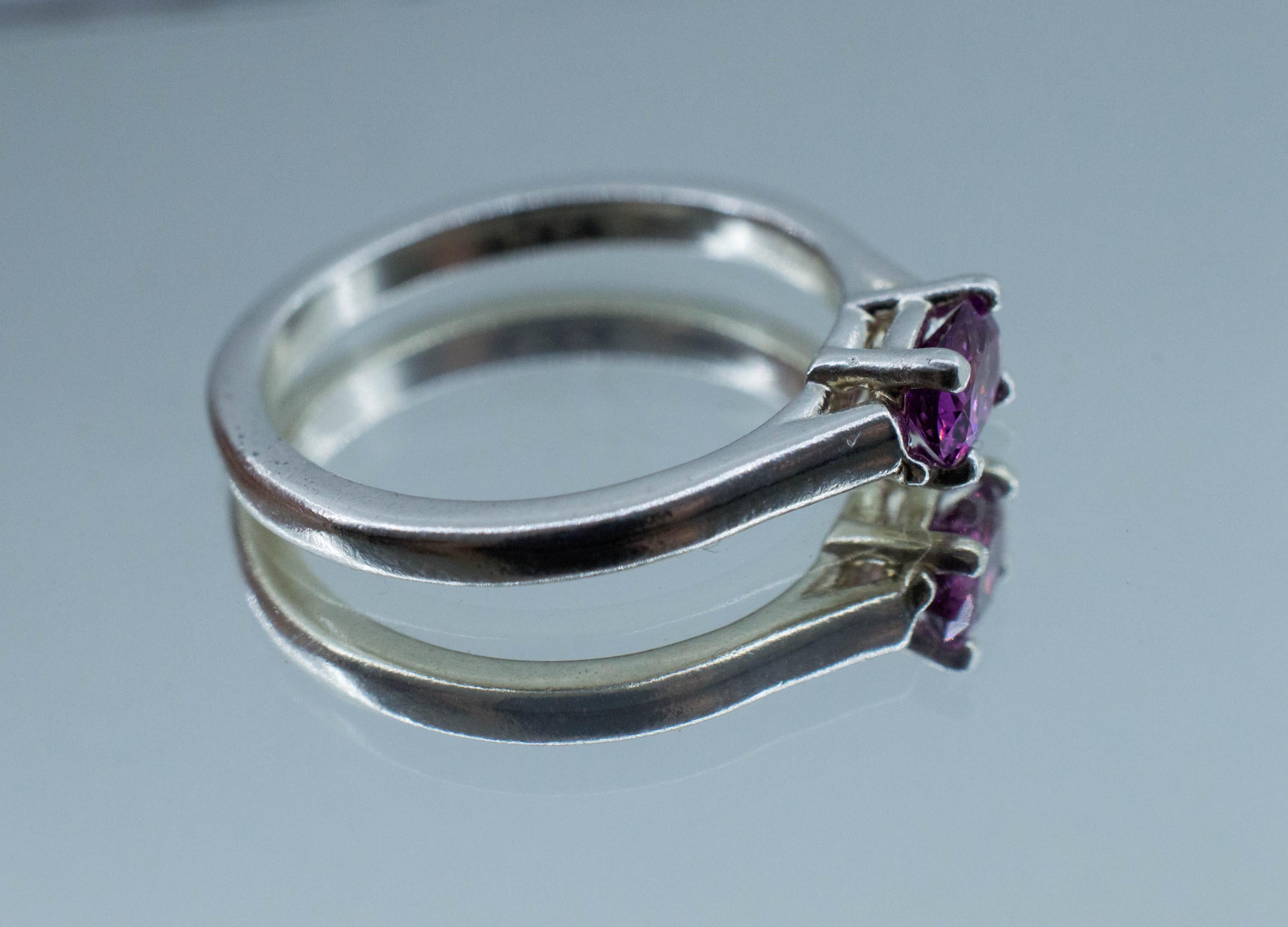 Cranberry Garnet Ring; Natural Untreated Tanzania Garnet; 0.505cts - Mark Oliver Gems