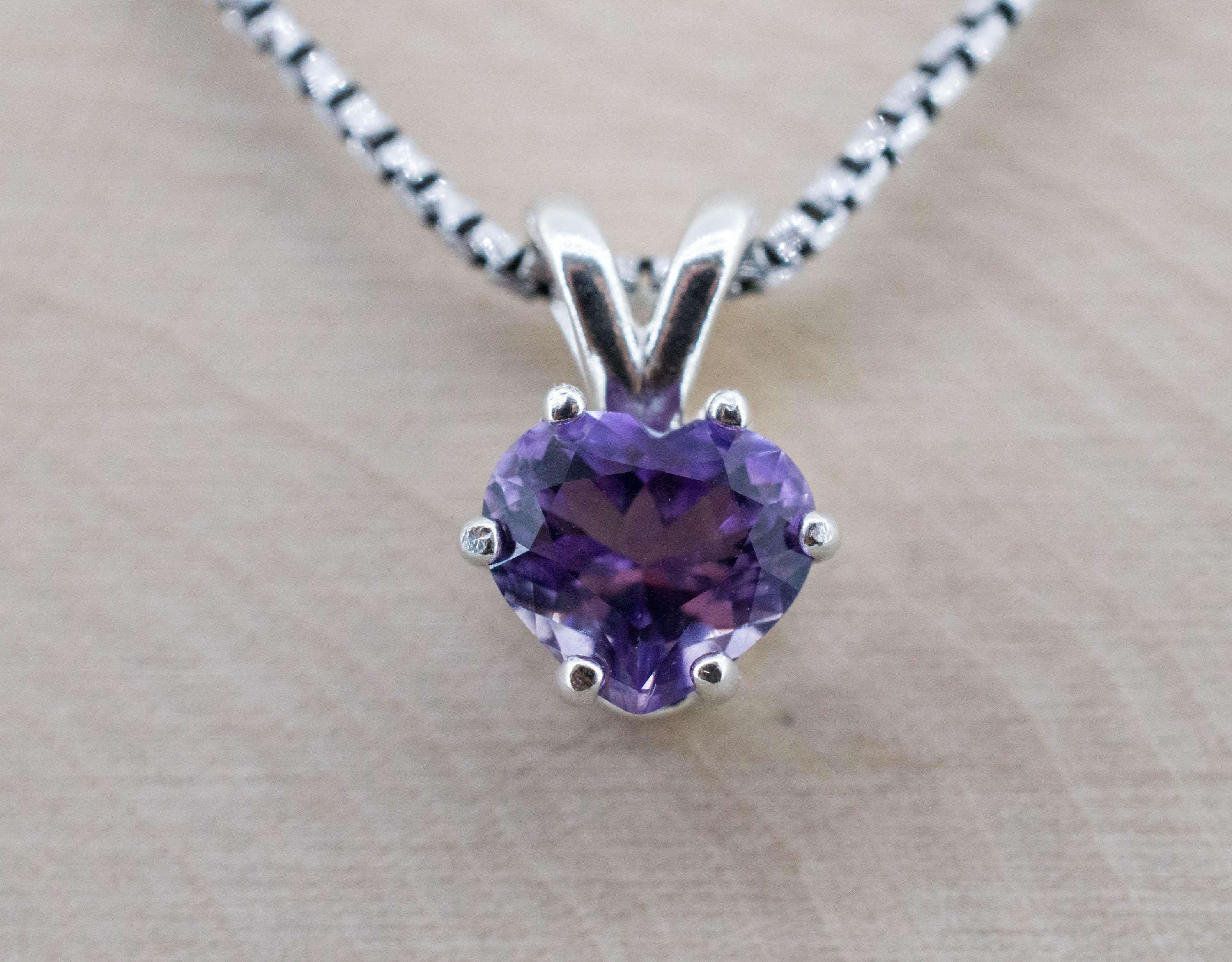 Amethyst Pendant, Natural Untreated Brazil Amethyst; 1.105cts - Mark Oliver Gems