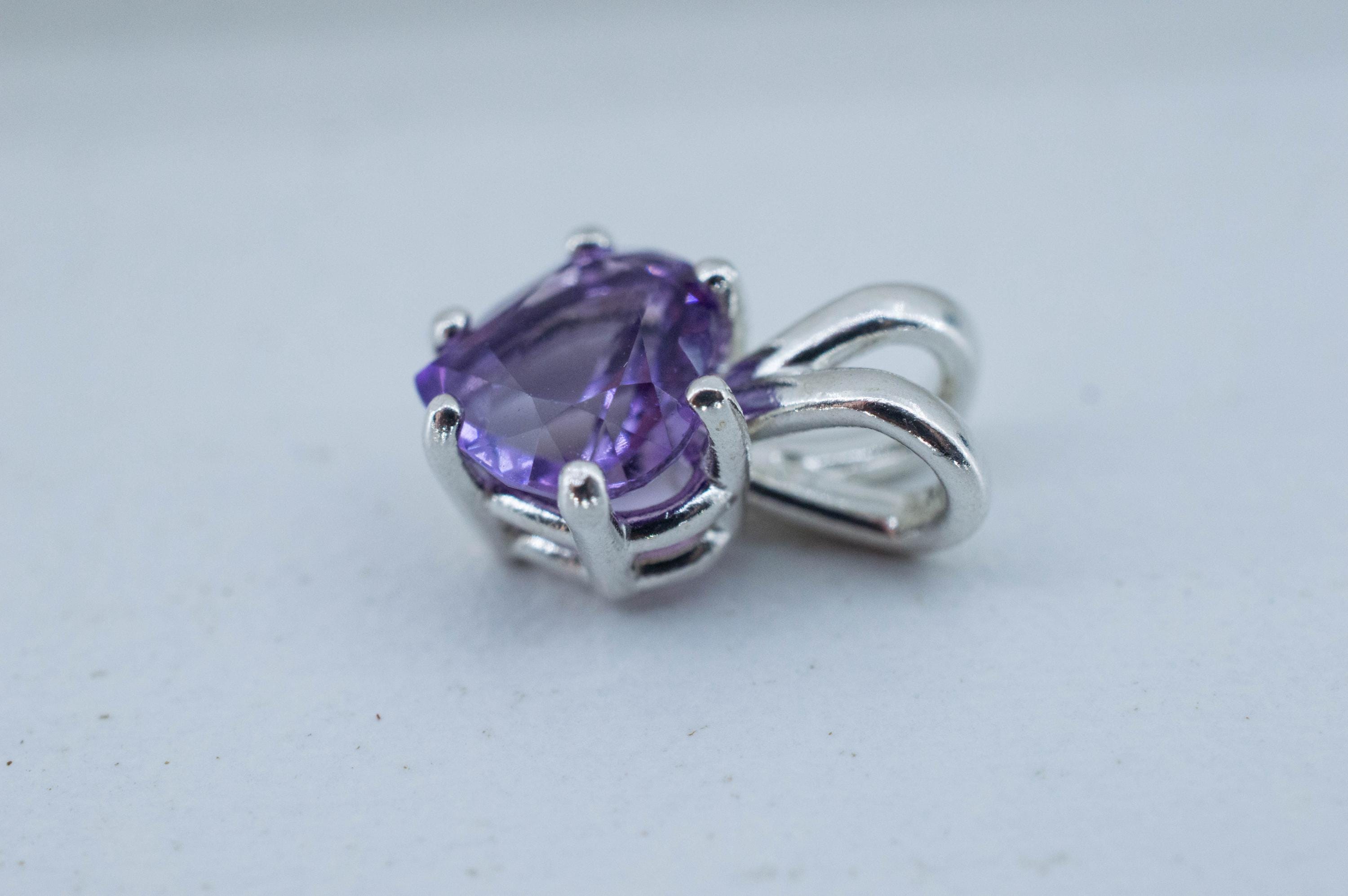 Amethyst Pendant, Natural Untreated Brazil Amethyst; 1.105cts - Mark Oliver Gems