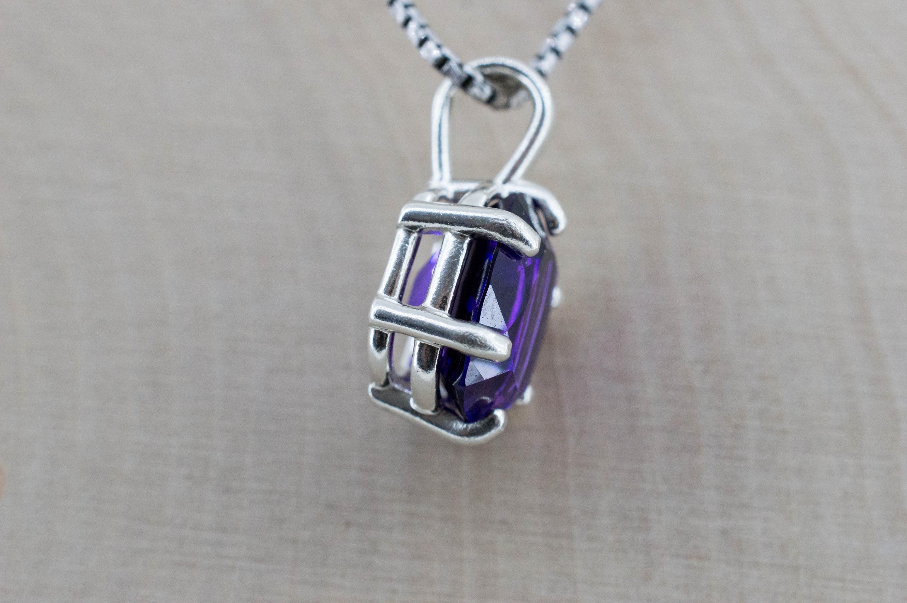 Amethyst Pendant, Natural Untreated Uruguay Amethyst; 4.470cts - Mark Oliver Gems