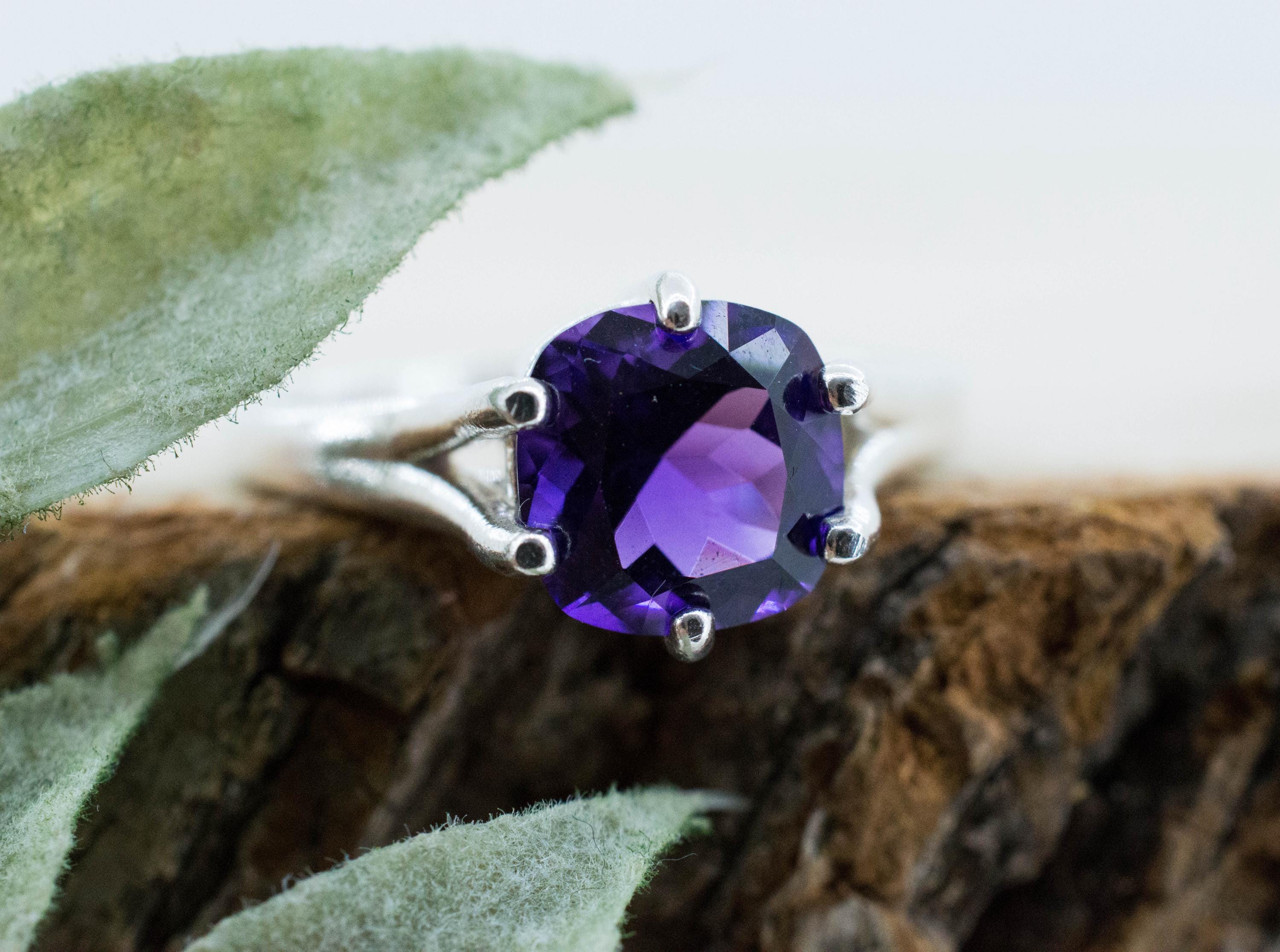 Amethyst Ring; Natural Untreated Uruguay Amethyst; 1.830cts - Mark Oliver Gems