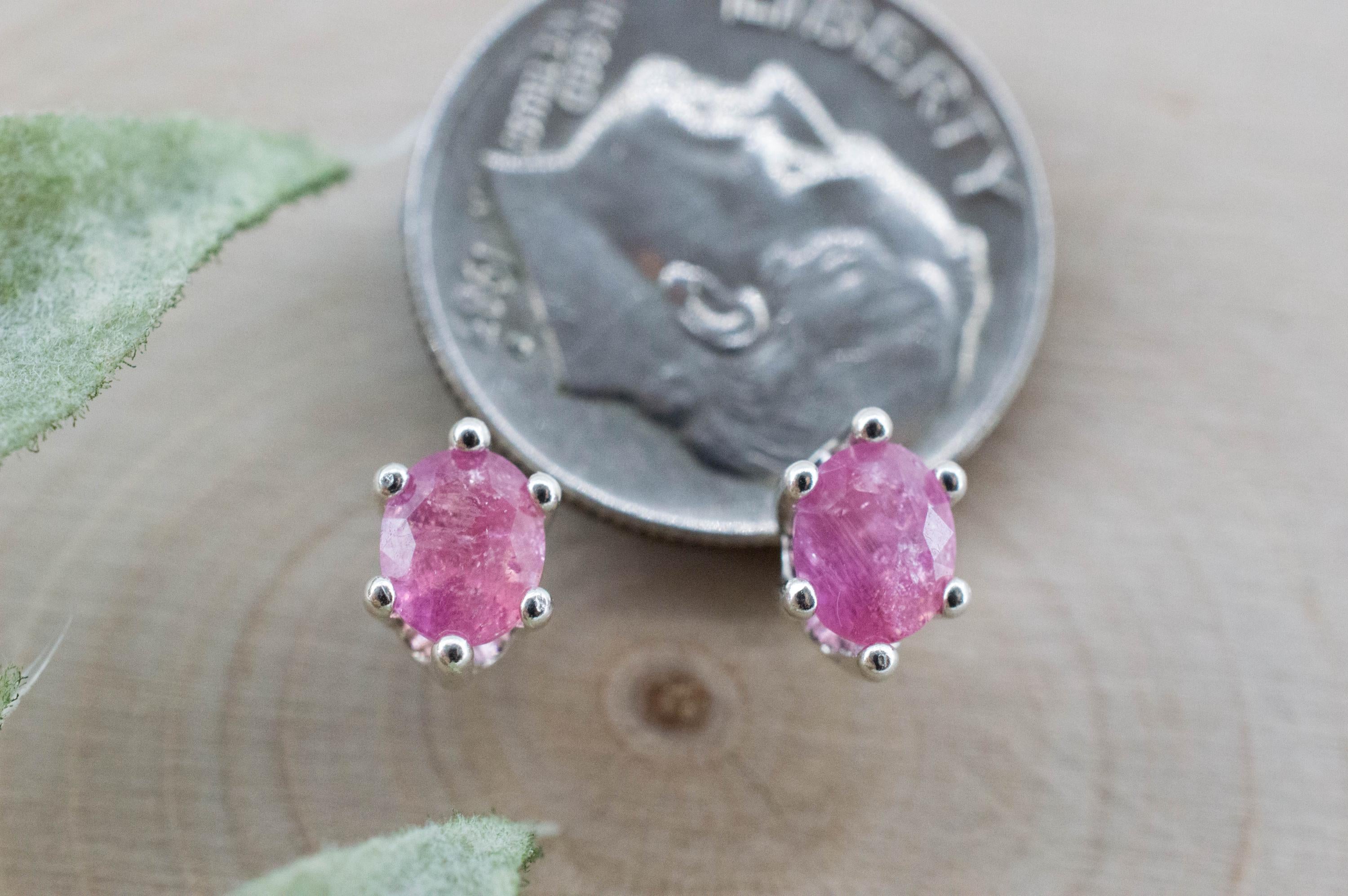 Pezzottaite Earrings, Natural Untreated Madagascar Pezzottaite; 0.870cts - Mark Oliver Gems