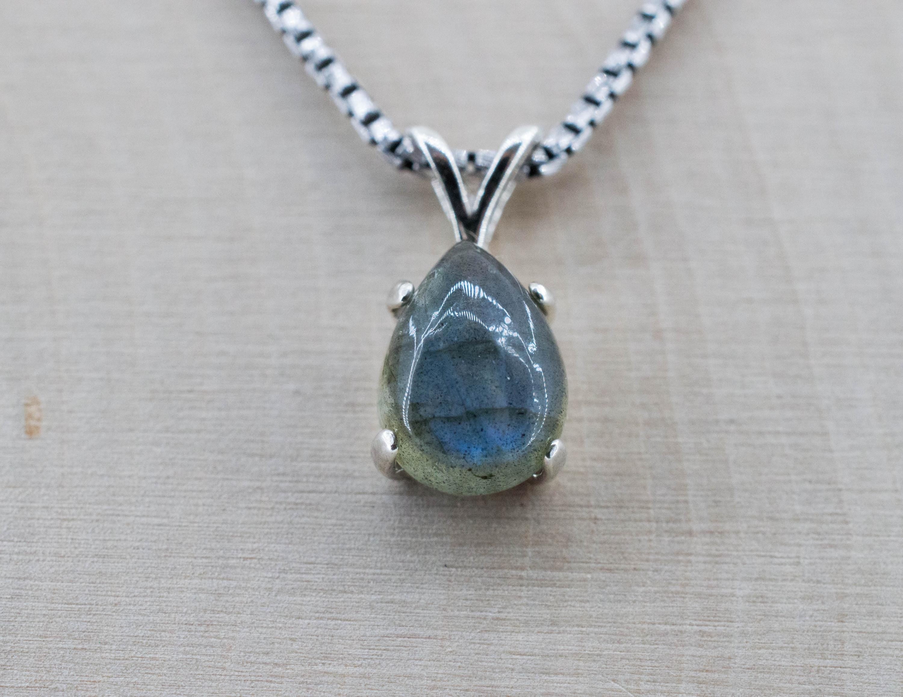 Labradorite Pendant; Natural Untreated Madagascar Labradorite; 2.110cts - Mark Oliver Gems