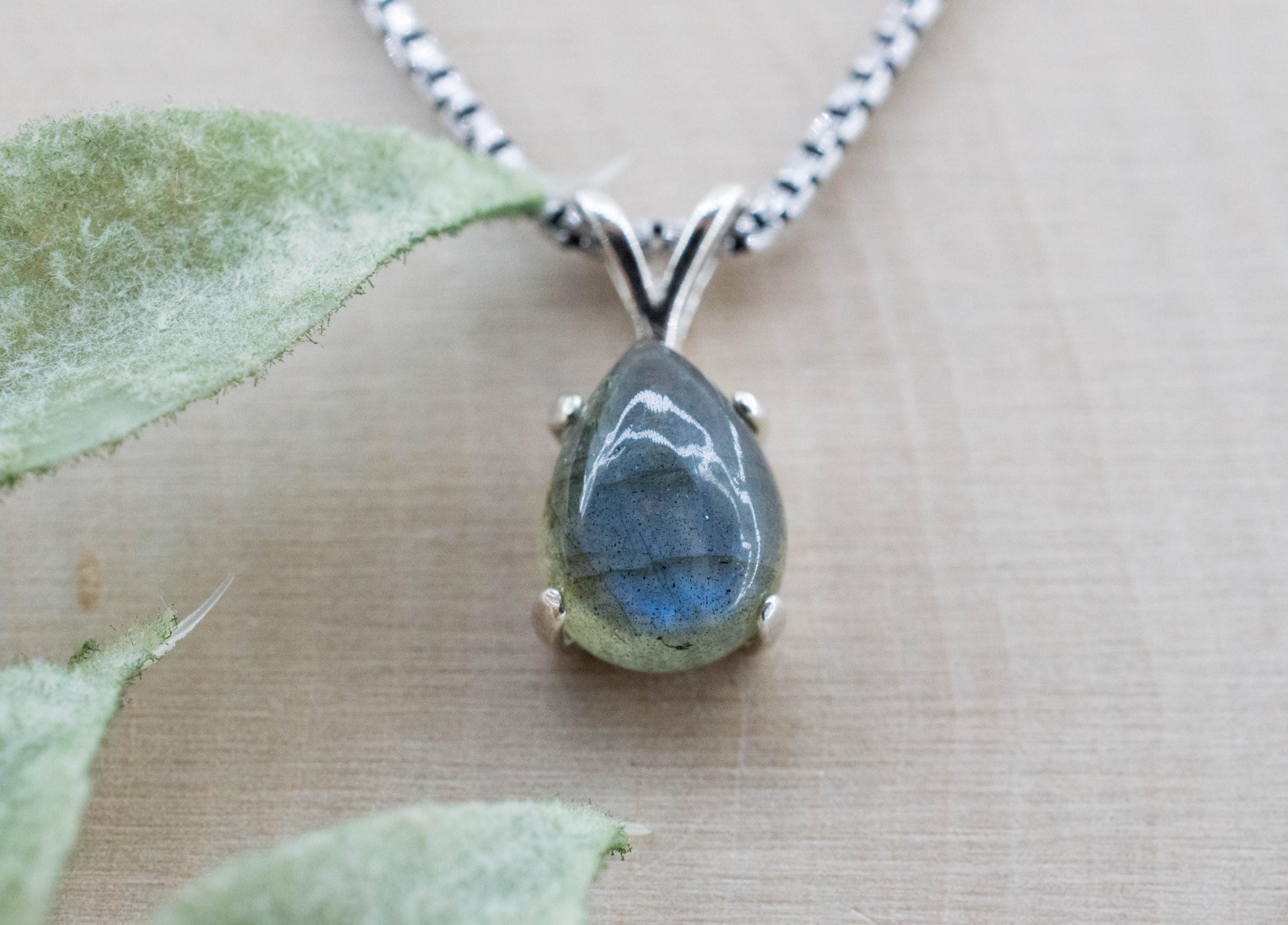 Labradorite Pendant; Natural Untreated Madagascar Labradorite; 2.110cts - Mark Oliver Gems