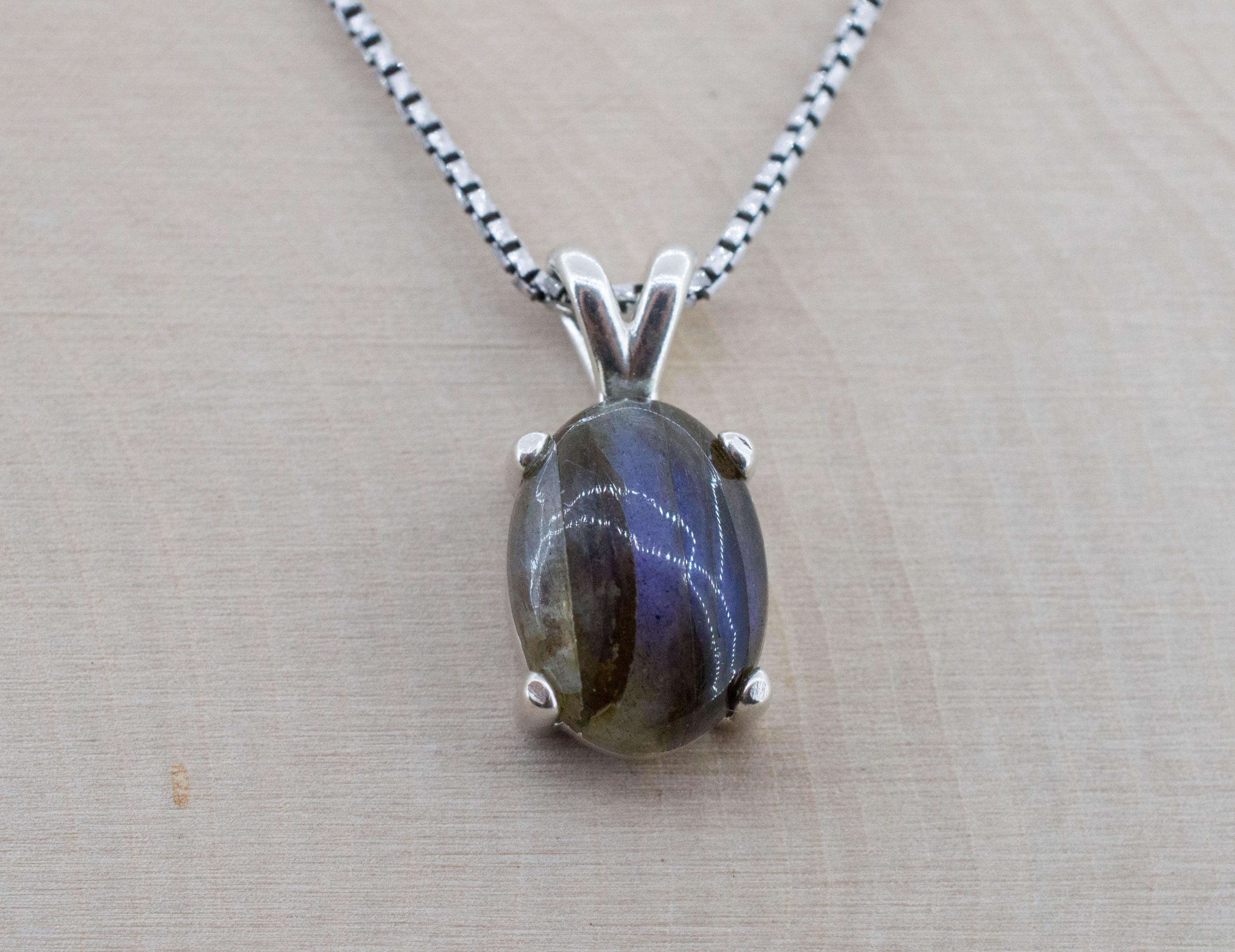 Labradorite Pendant; Natural Untreated Madagascar Labradorite; 4.960cts - Mark Oliver Gems