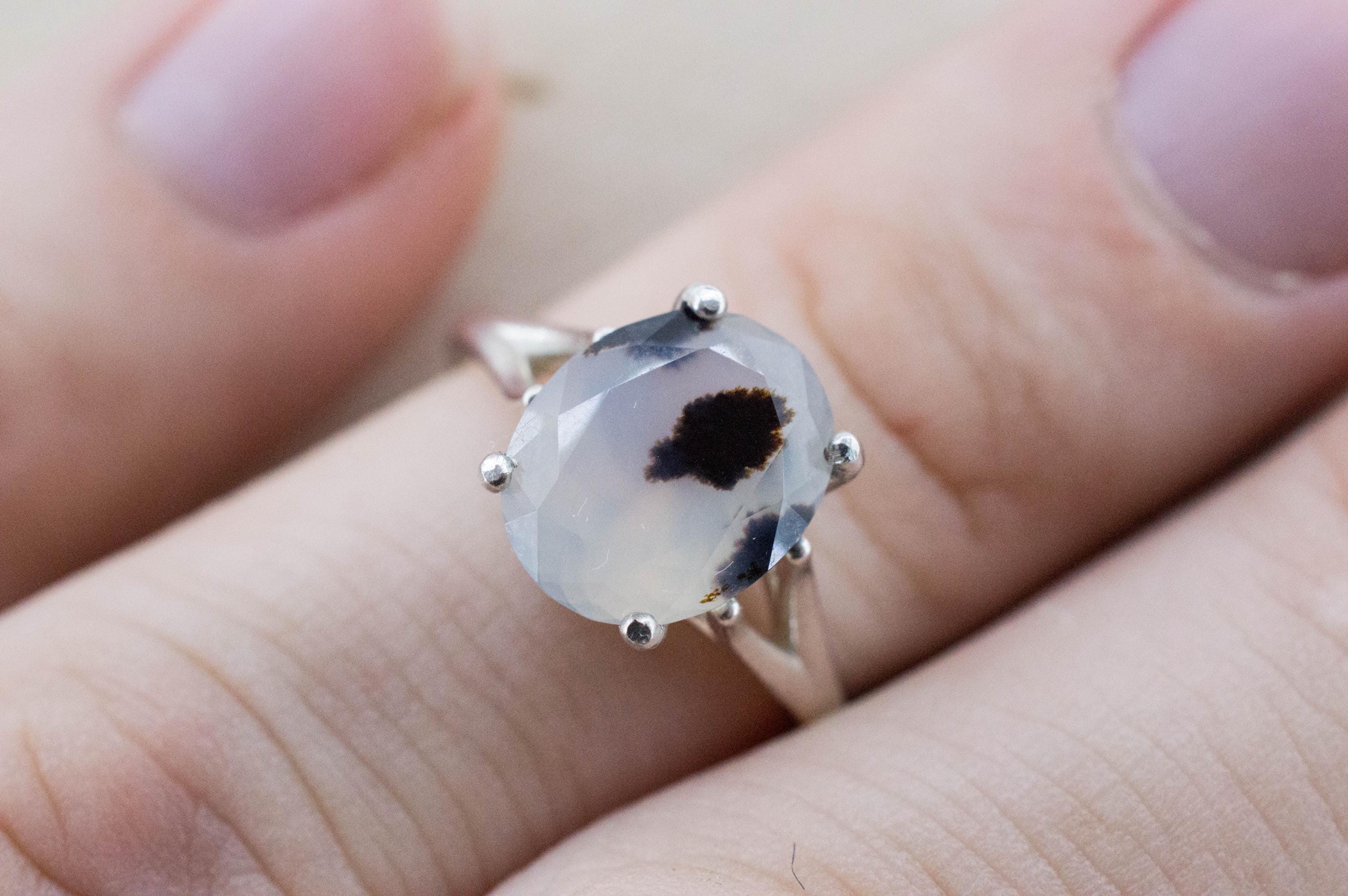 Montana Moss Agate Ring; Genuine Untreated USA Agate; 3.015cts - Mark Oliver Gems