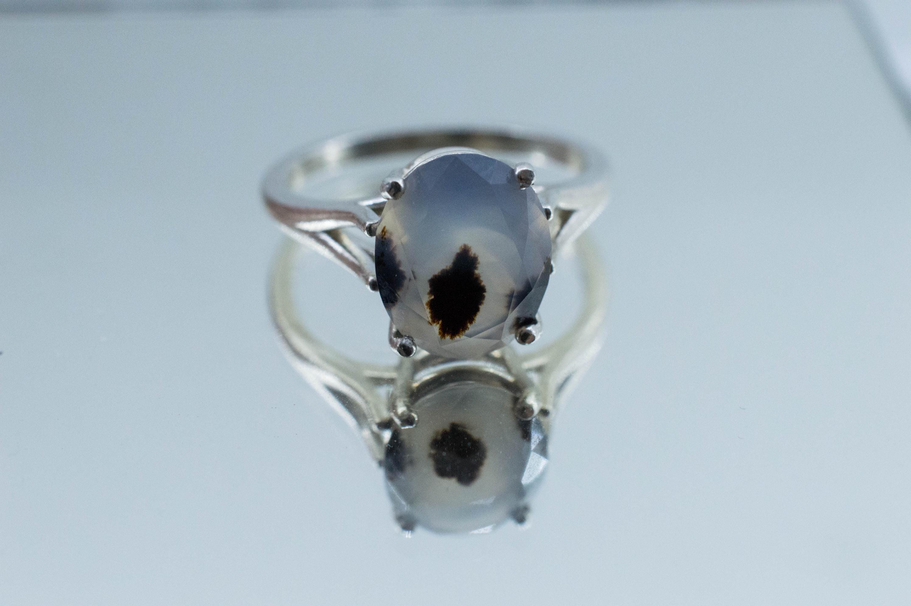Montana Moss Agate Ring; Genuine Untreated USA Agate; 3.015cts - Mark Oliver Gems
