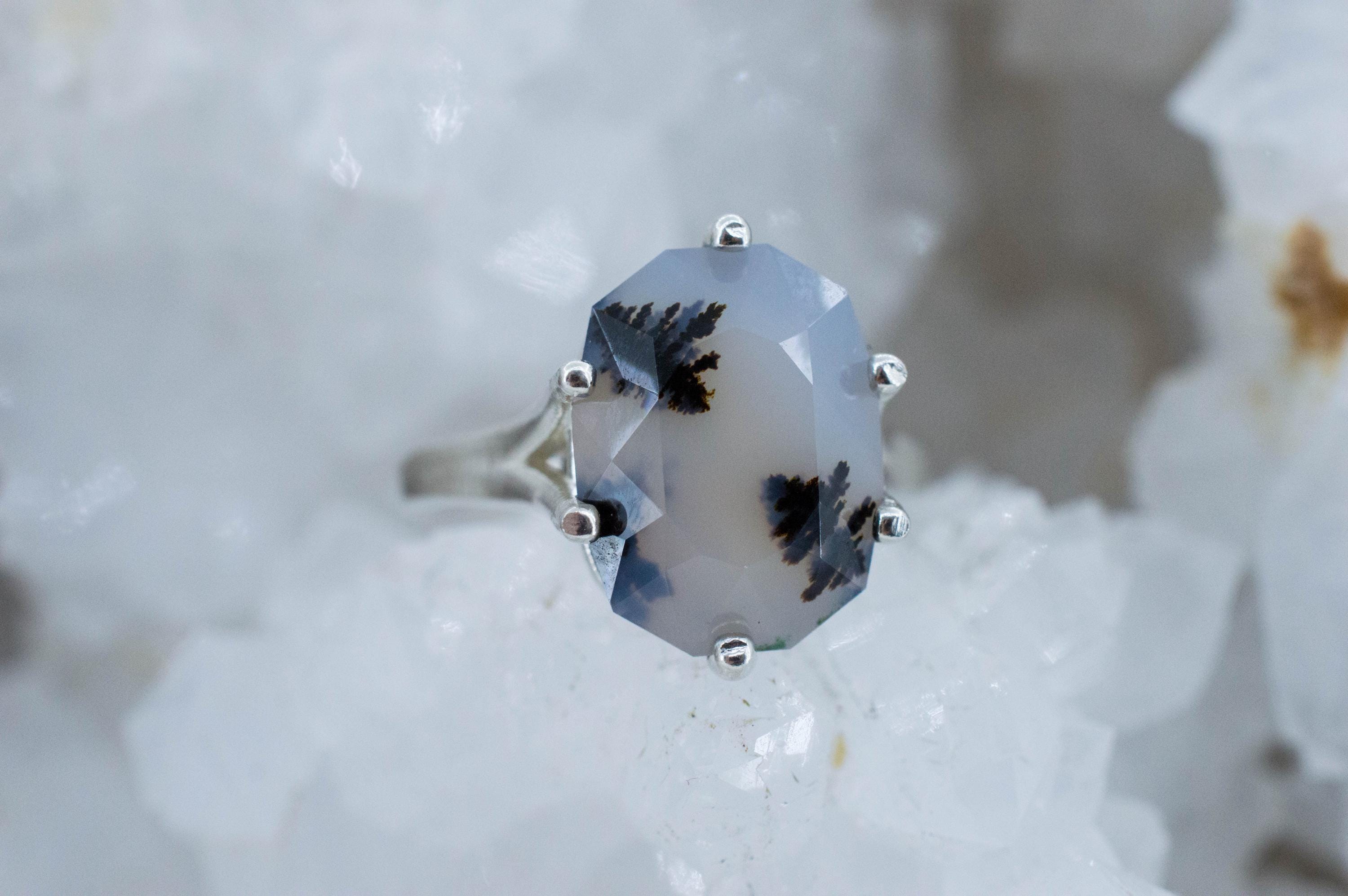 Montana Moss Agate Ring; Genuine Untreated USA Agate; 5.330cts - Mark Oliver Gems