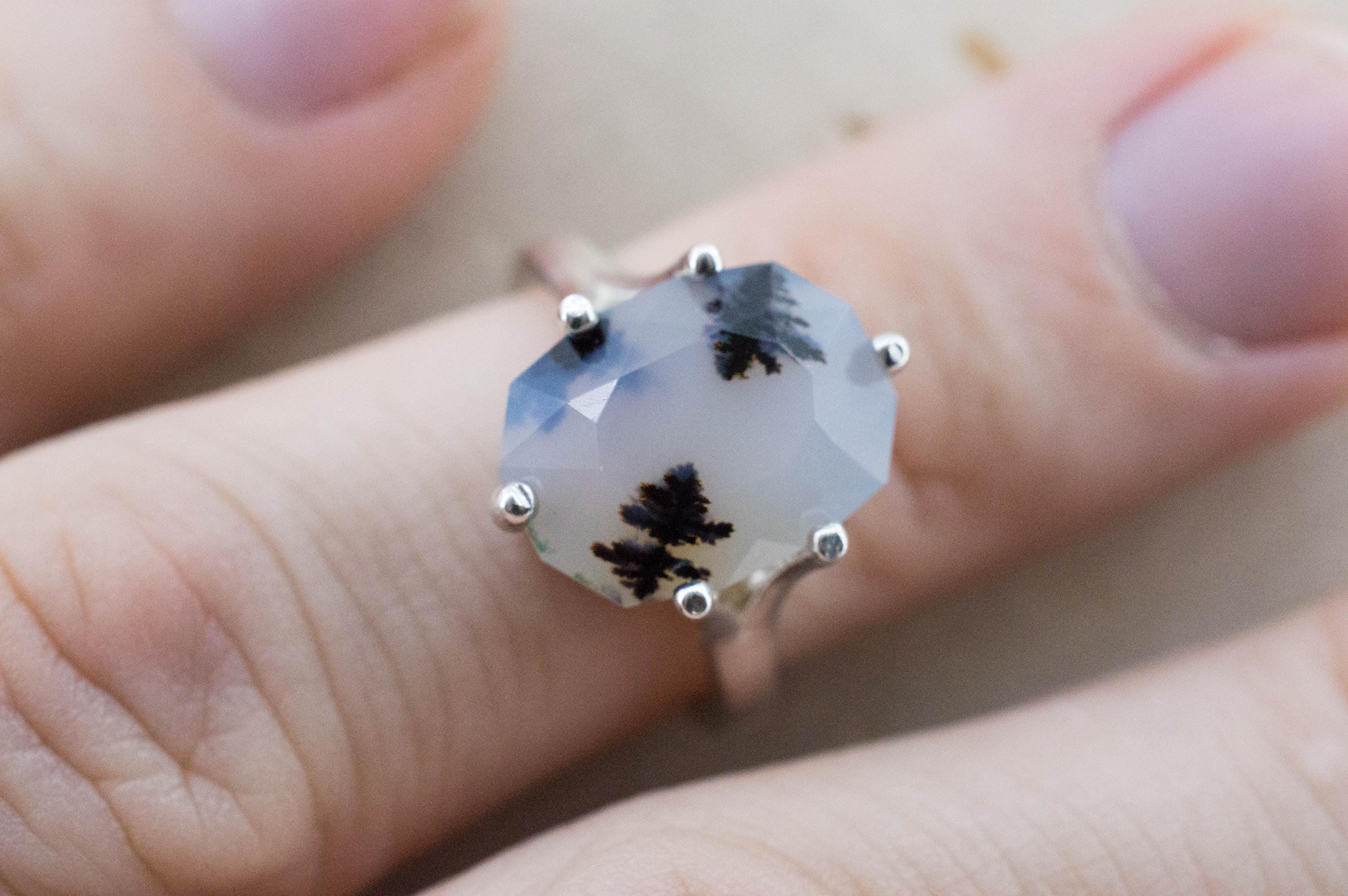 Montana Moss Agate Ring; Genuine Untreated USA Agate; 5.330cts - Mark Oliver Gems
