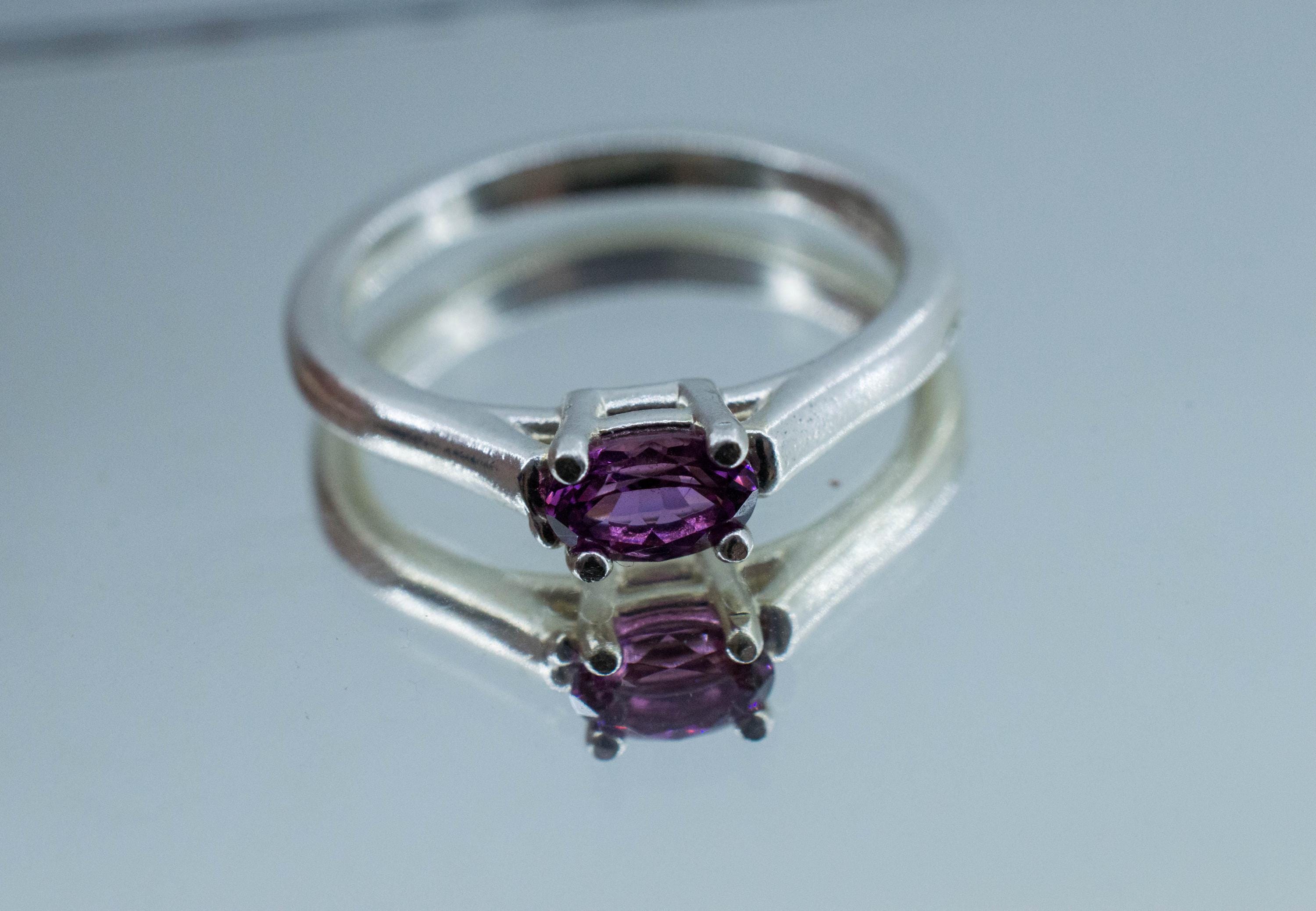 Cranberry Garnet Ring; Natural Untreated Tanzania Garnet; 0.505cts - Mark Oliver Gems