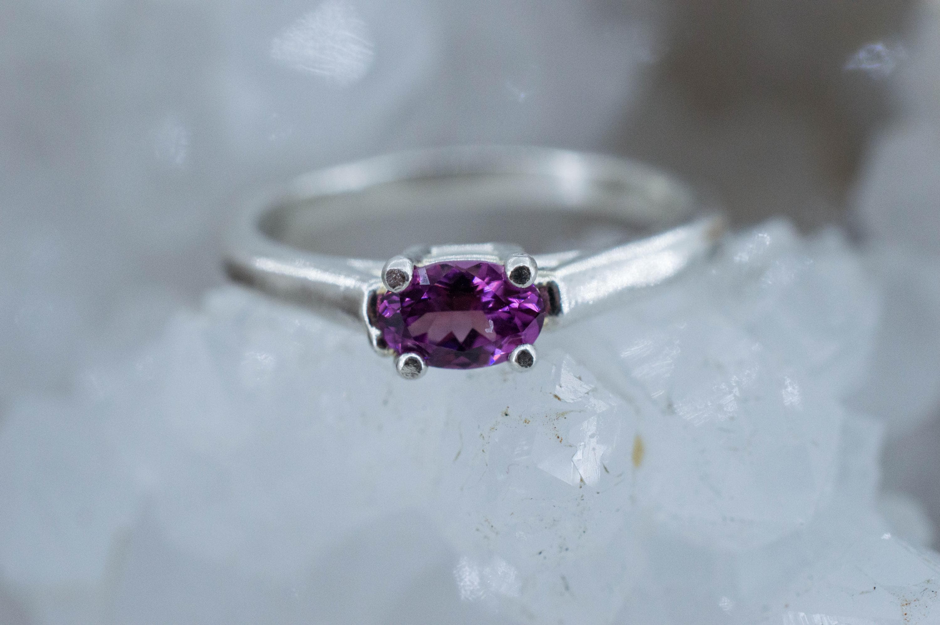 Cranberry Garnet Ring; Natural Untreated Tanzania Garnet; 0.505cts - Mark Oliver Gems