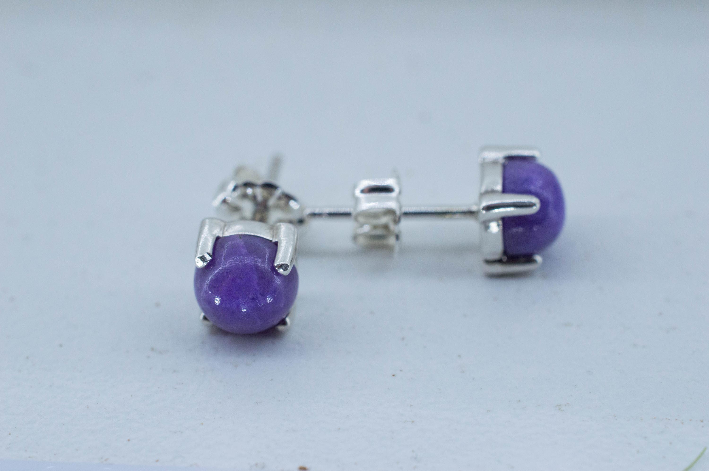Sugilite Earrings; Natural Untreated South African Sugilite; 2.140cts - Mark Oliver Gems