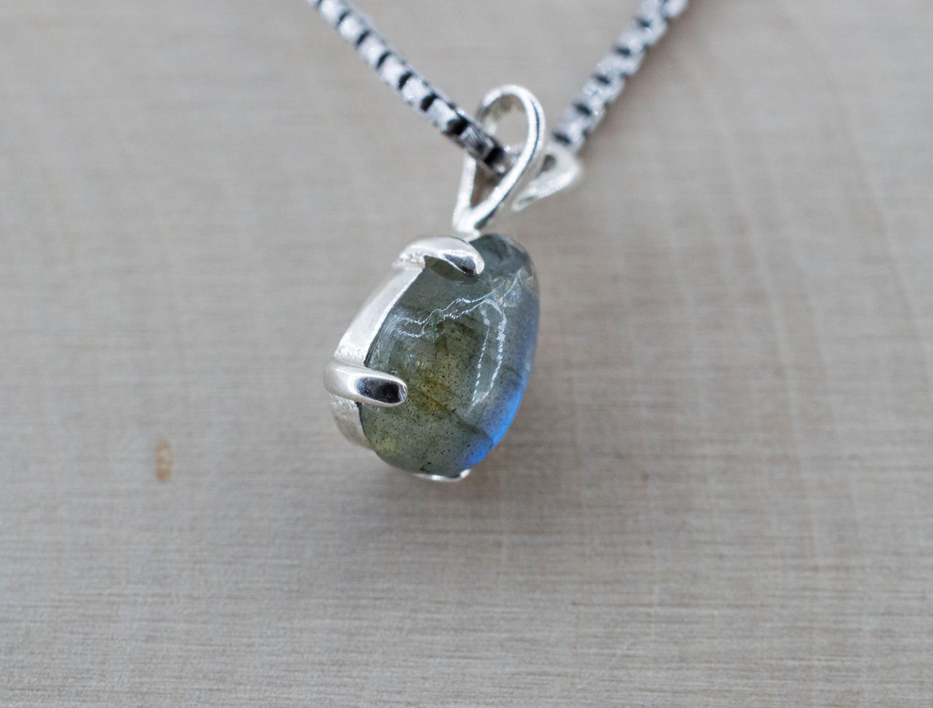 Labradorite Pendant; Natural Untreated Madagascar Labradorite; 2.110cts - Mark Oliver Gems