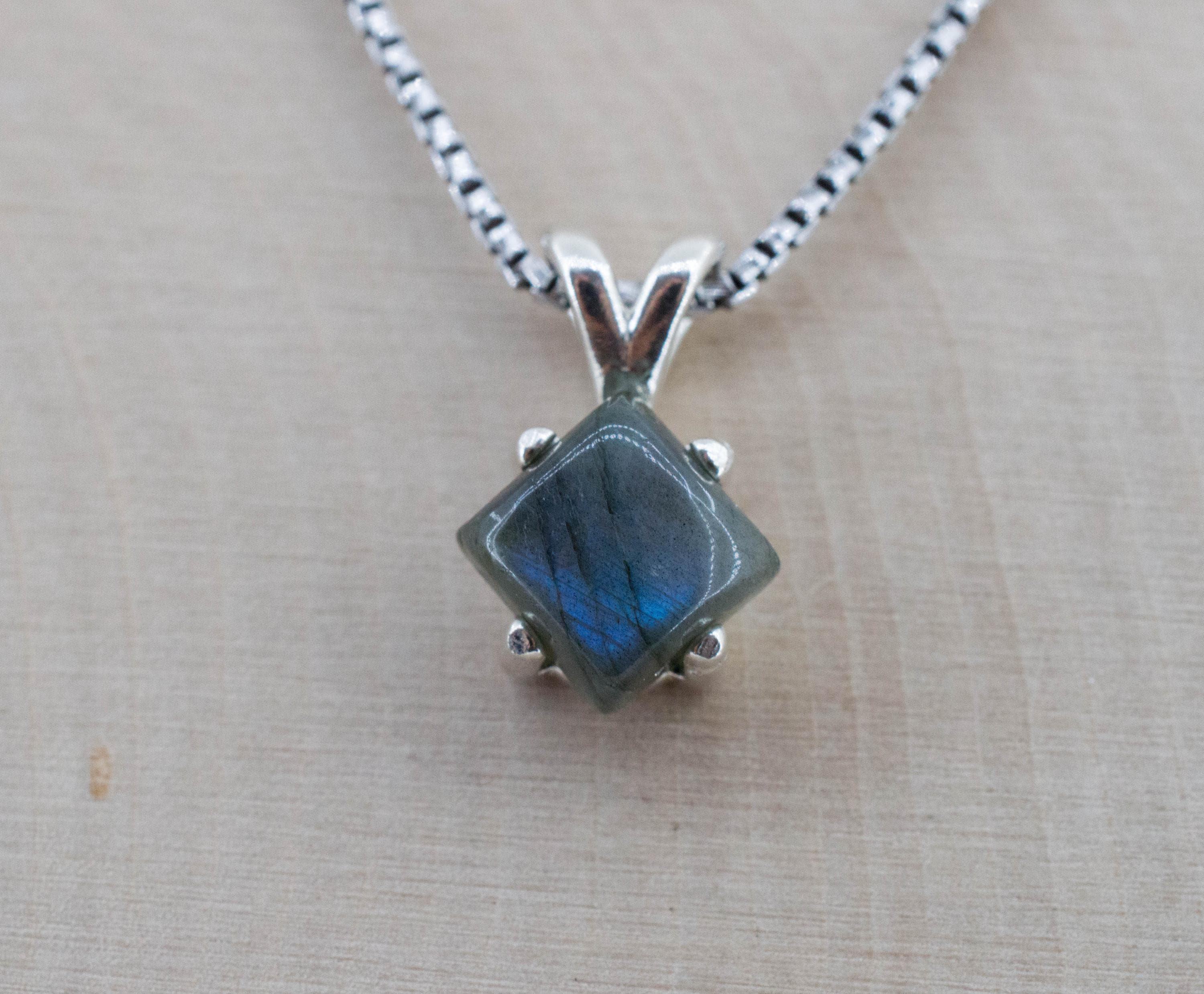 Labradorite Pendant; Natural Untreated Madagascar Labradorite; 2.680cts - Mark Oliver Gems