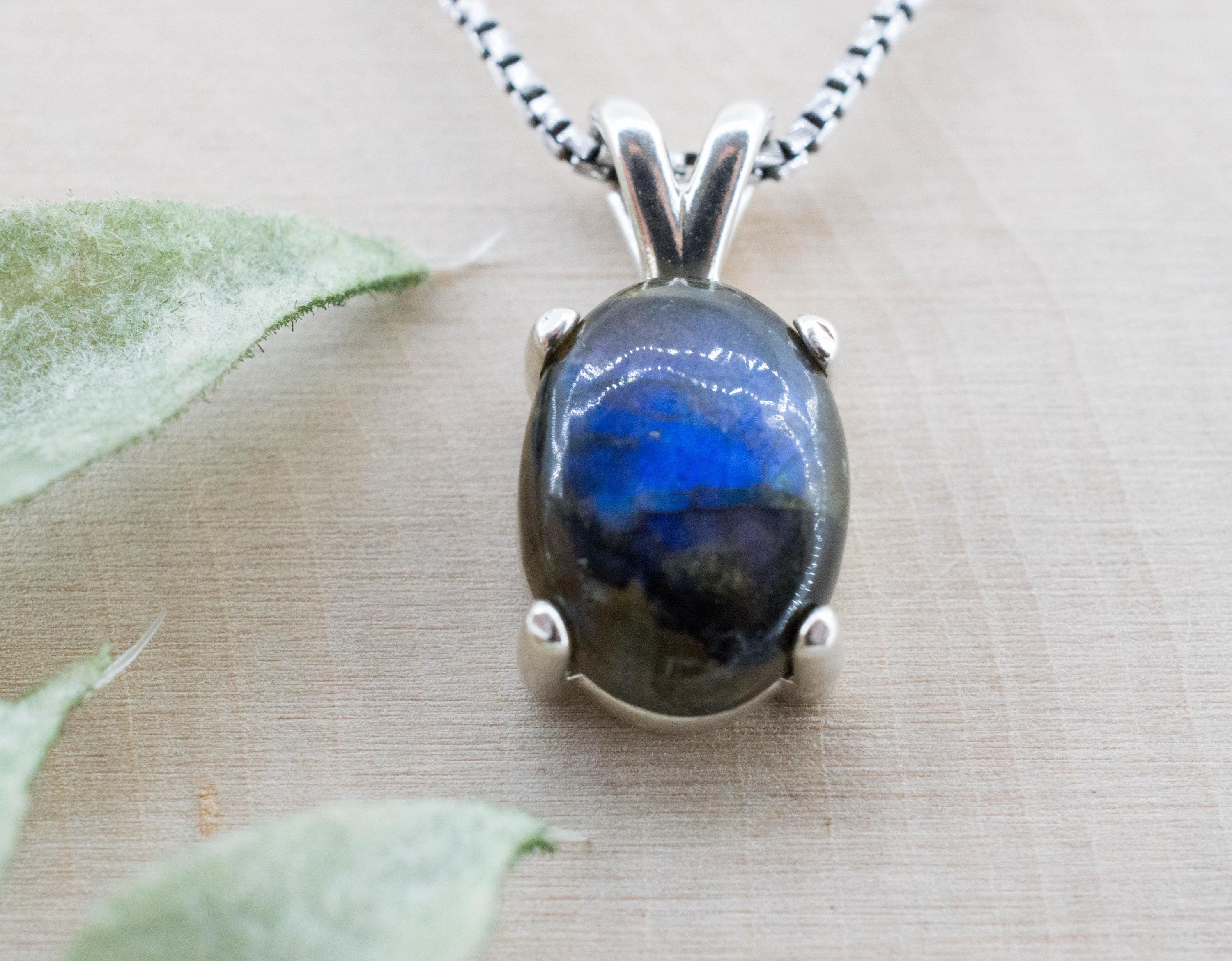 Labradorite Pendant; Natural Untreated Madagascar Labradorite; 4.855cts - Mark Oliver Gems