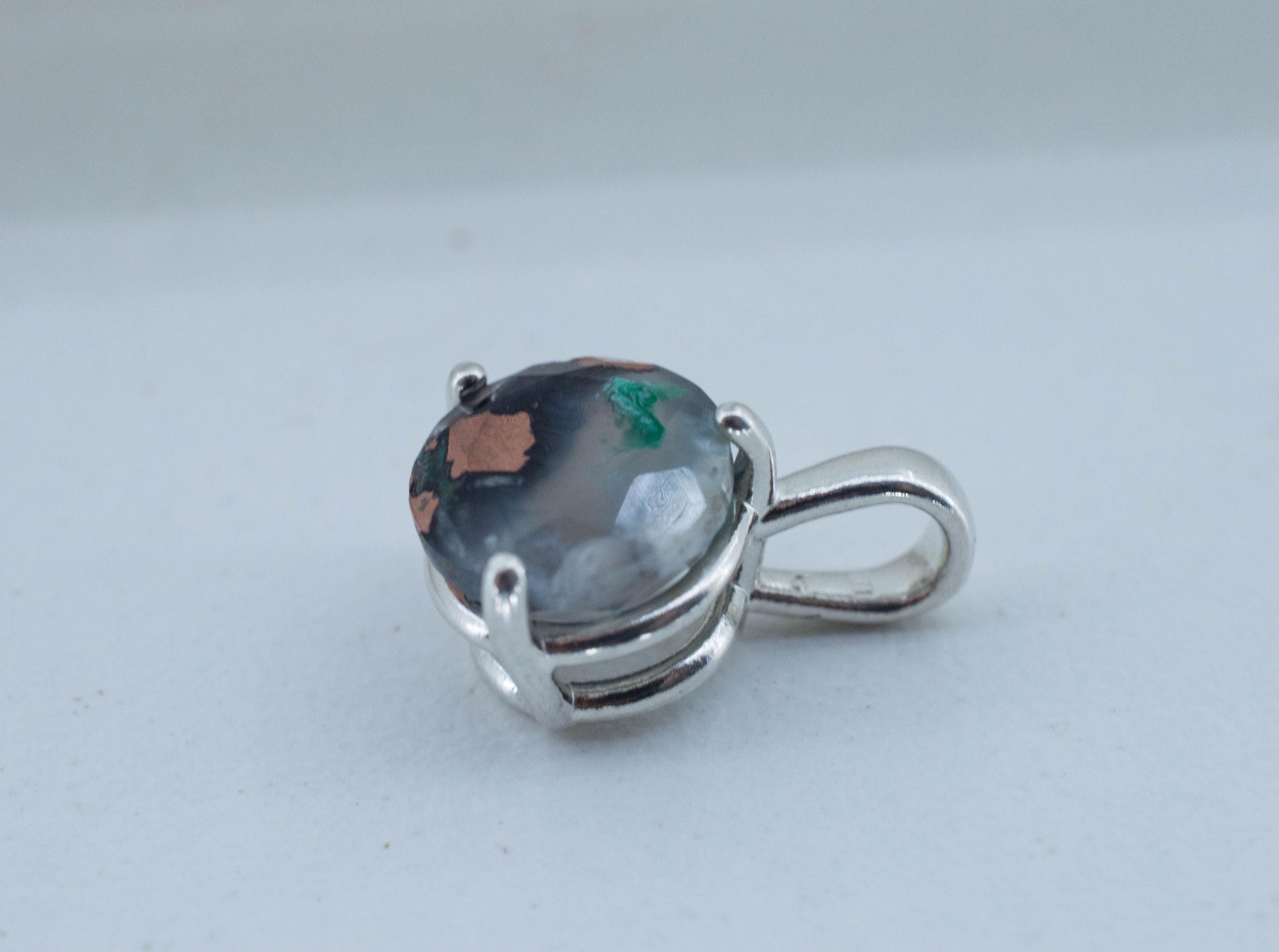 Aquadite™ Pendant; Natural Untreated Indonesia Copper Chalcedony; 4.725cts - Mark Oliver Gems