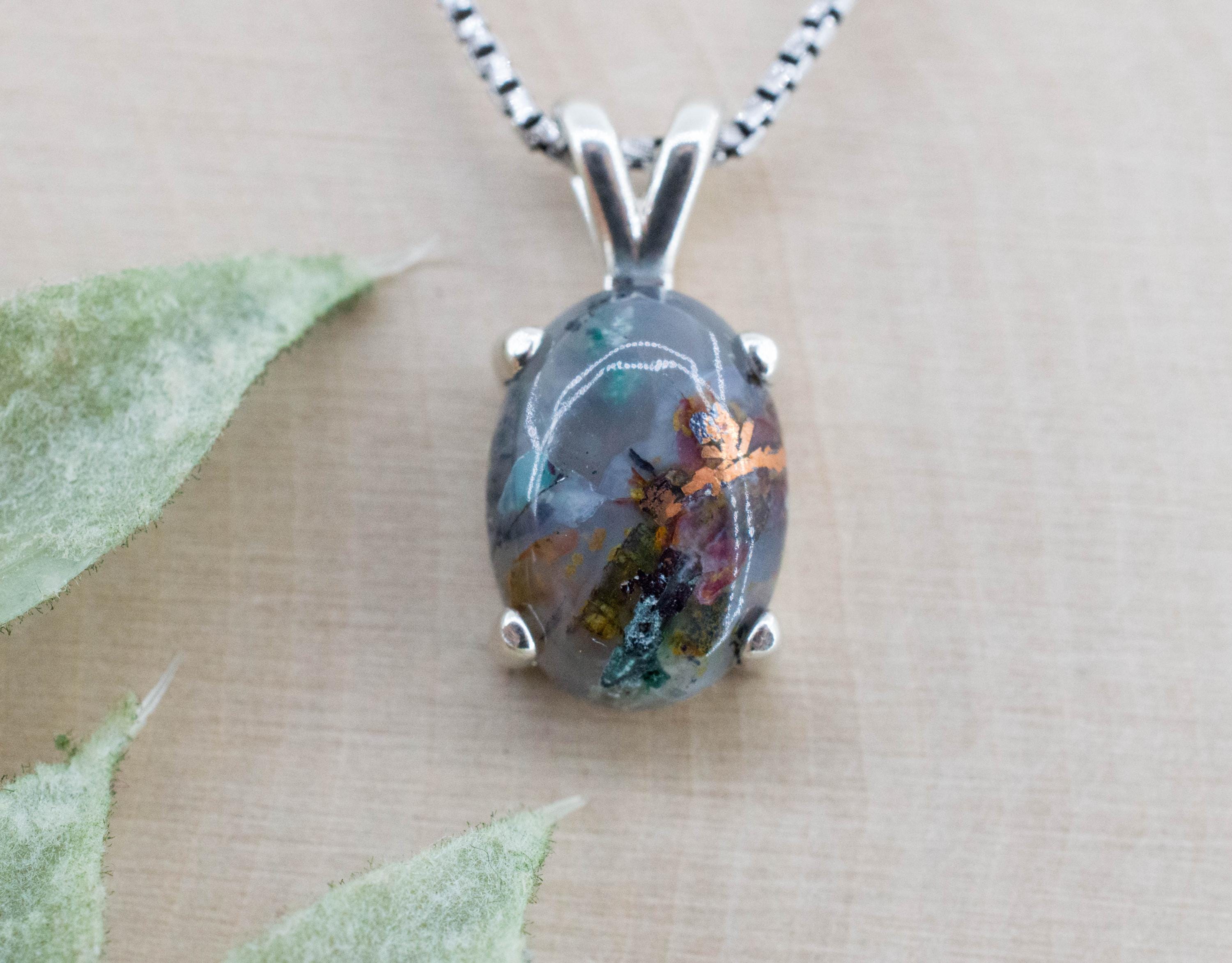 Aquadite™ Pendant; Natural Untreated Indonesia Copper Chalcedony; 5.370cts - Mark Oliver Gems
