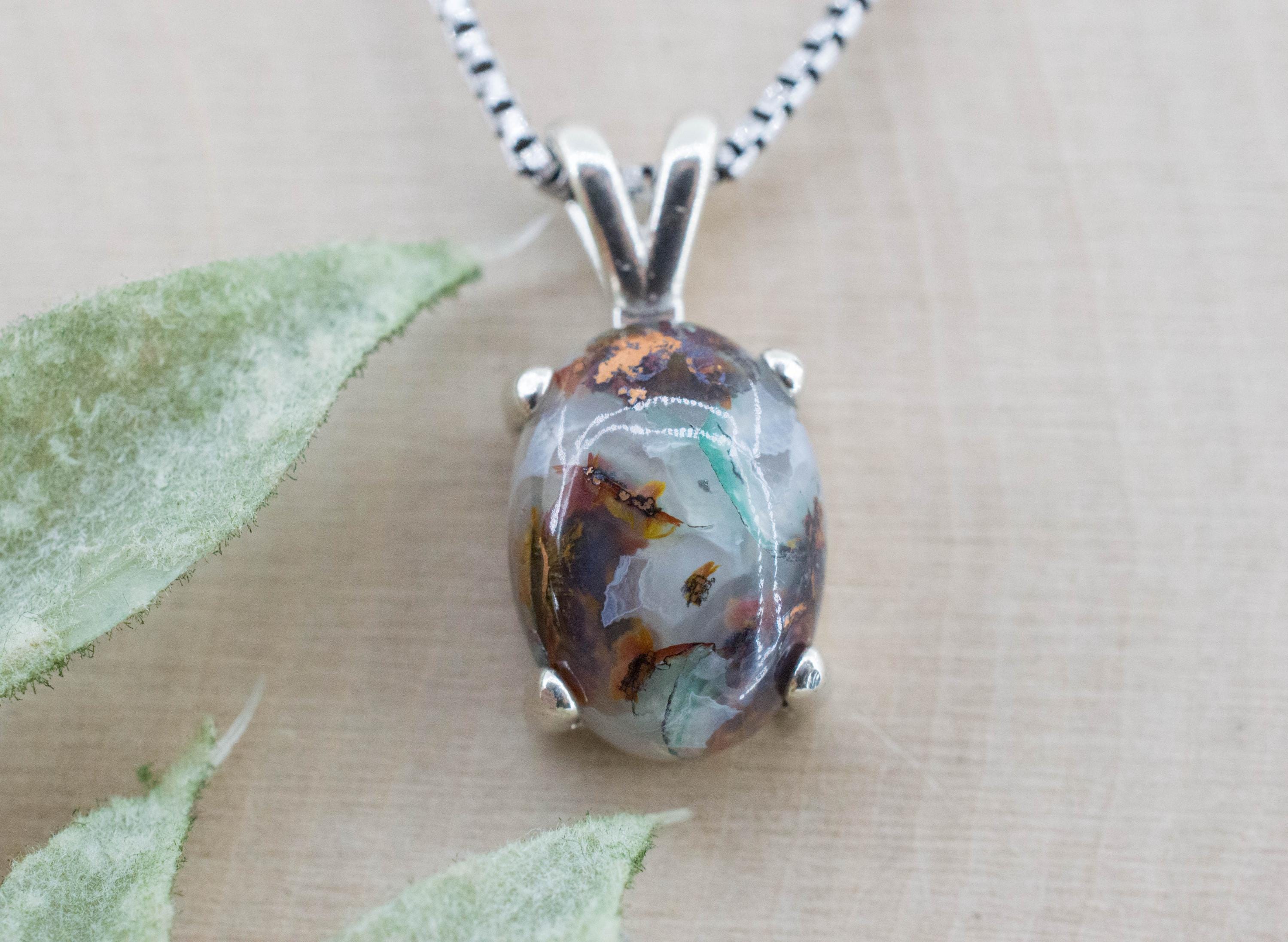 Aquadite™ Pendant; Natural Untreated Indonesia Copper Chalcedony; 5.510cts - Mark Oliver Gems