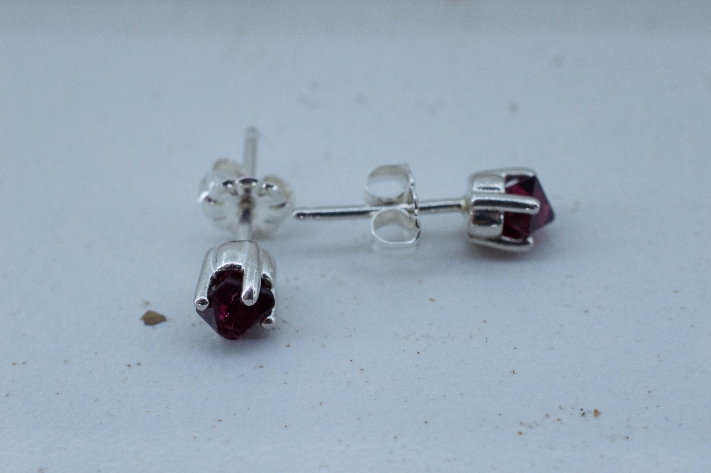 Red Spinel Earrings; Natural Untreated Burma Spinel; 0.970cts - Mark Oliver Gems