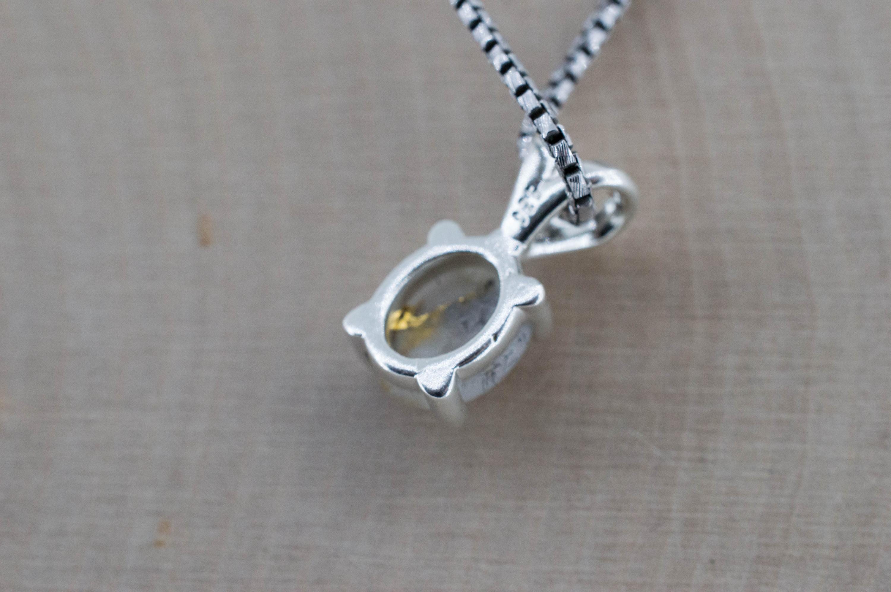 Gold Included Quartz Pendant; Natural Untreated Australia Gold Quartz; 1.555cts - Mark Oliver Gems