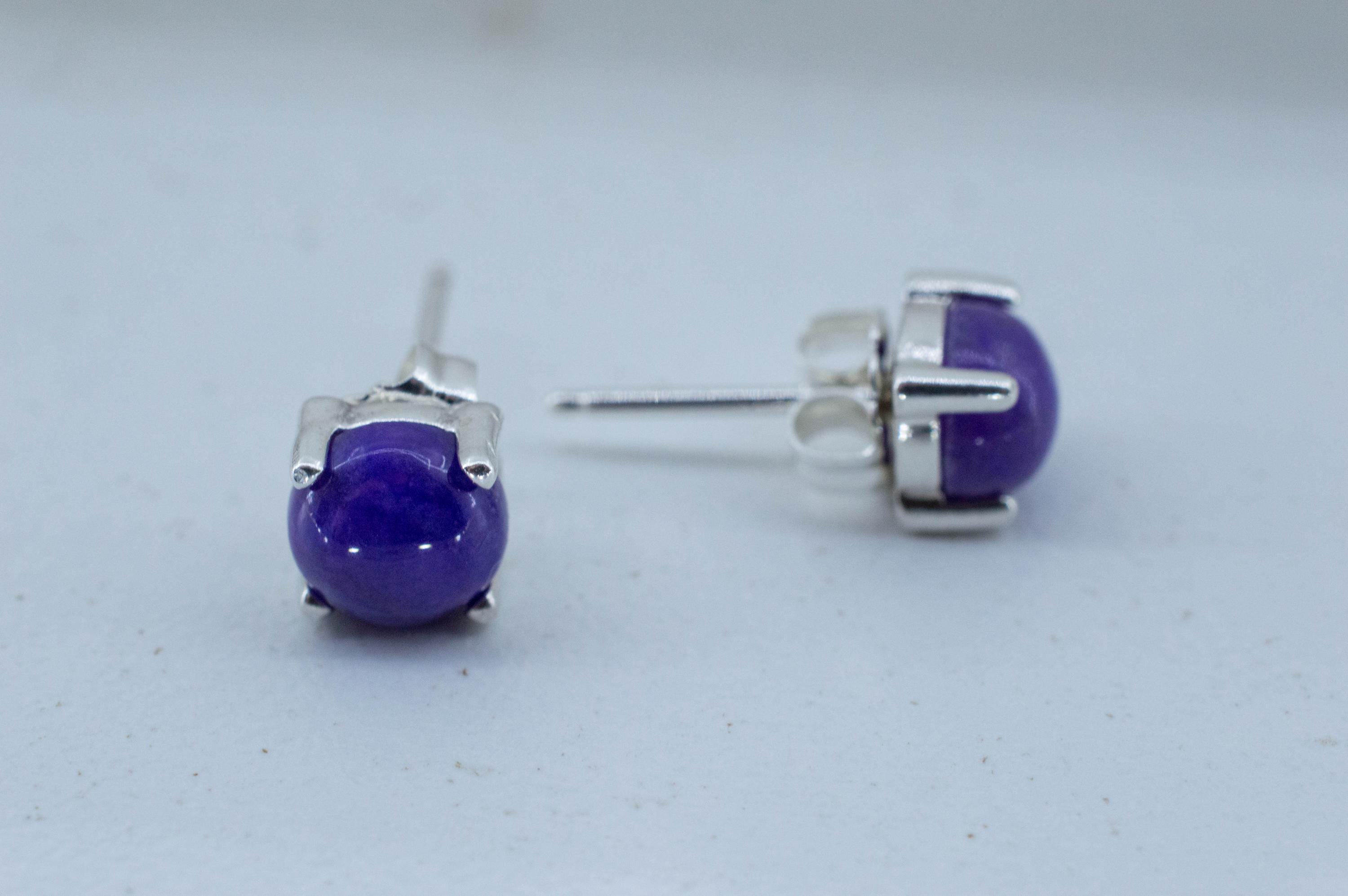 Sugilite Earrings; Natural Untreated South African Sugilite; 2.025cts - Mark Oliver Gems