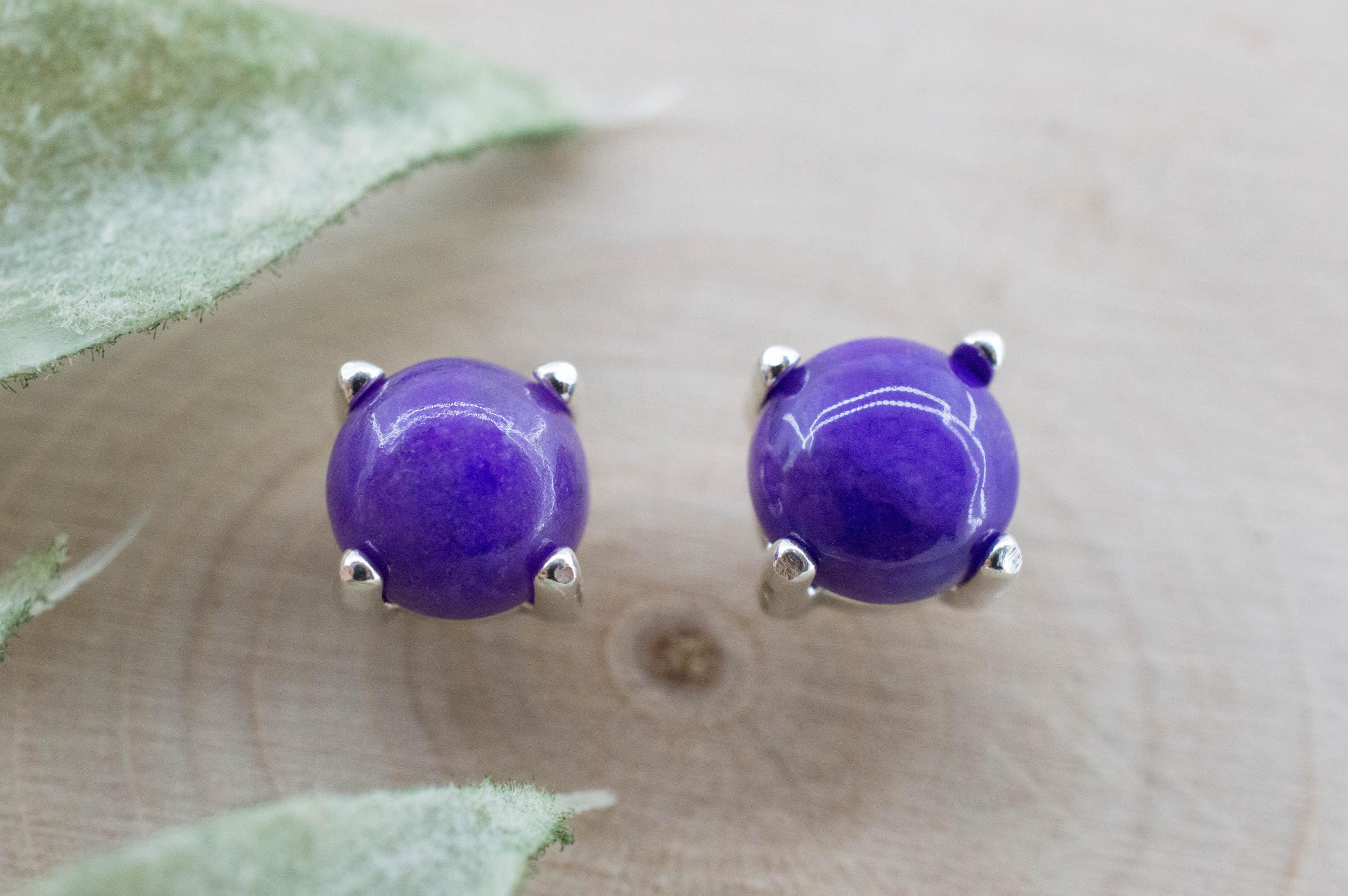 Sugilite Earrings; Natural Untreated South African Sugilite; 2.025cts - Mark Oliver Gems