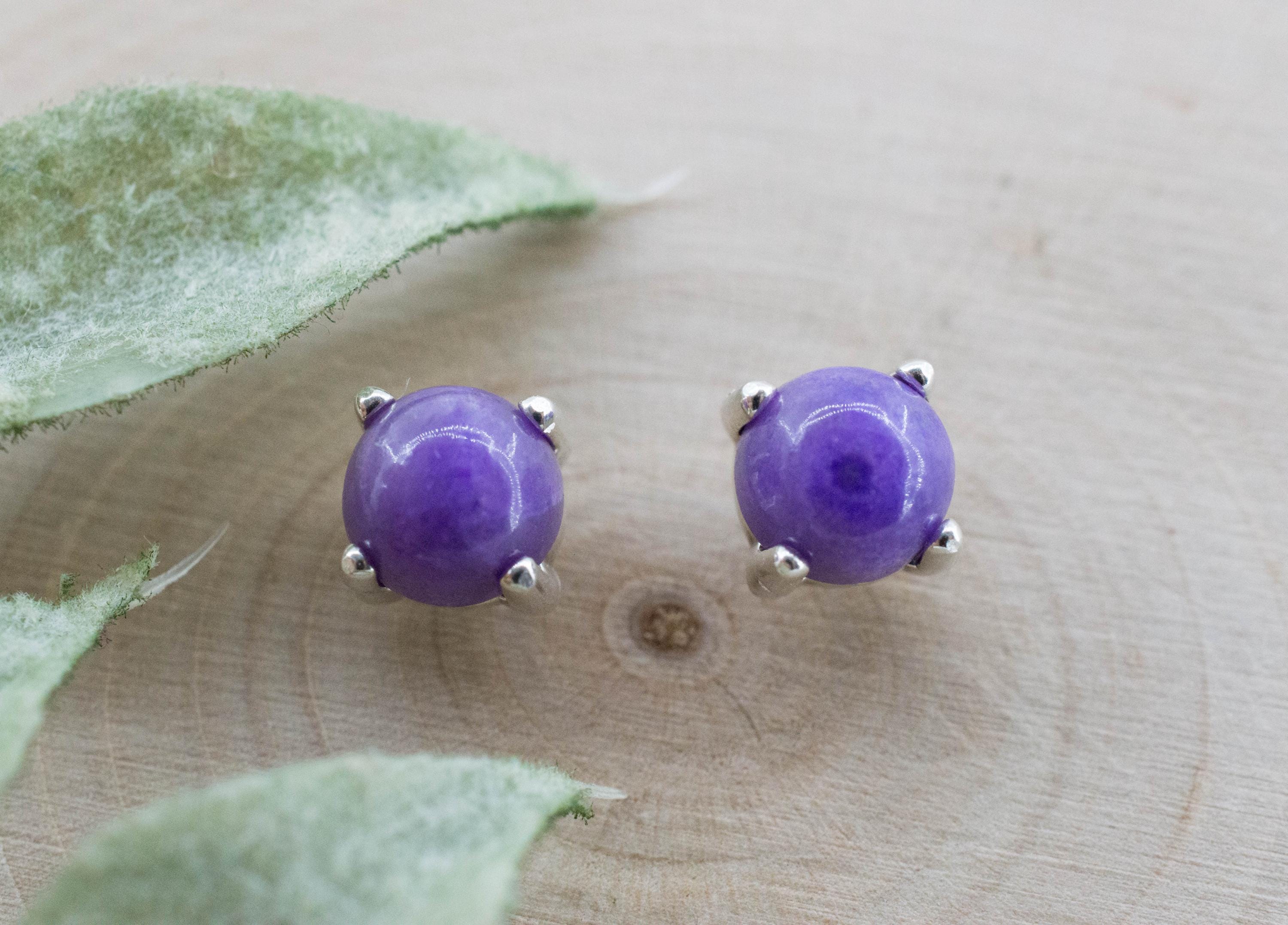 Sugilite Earrings; Natural Untreated South African Sugilite; 2.140cts - Mark Oliver Gems