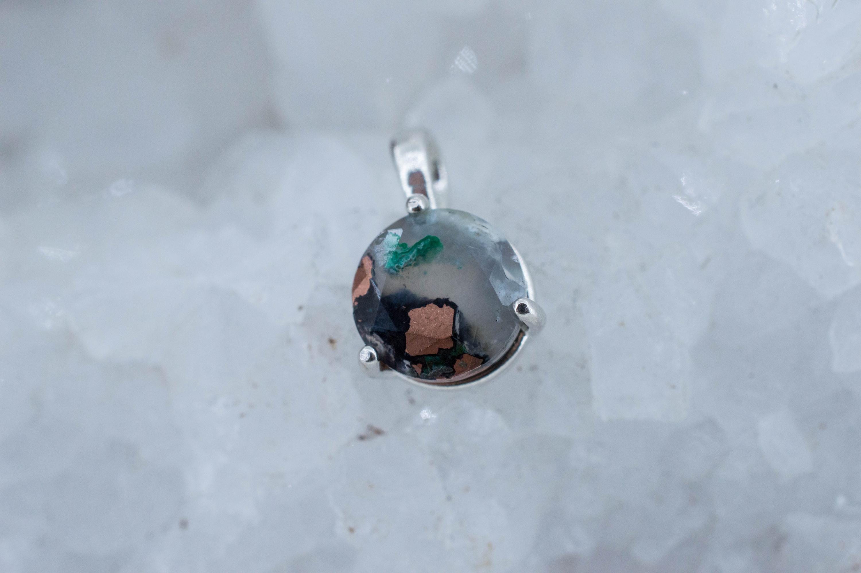 Aquadite™ Pendant; Natural Untreated Indonesia Copper Chalcedony; 4.725cts - Mark Oliver Gems