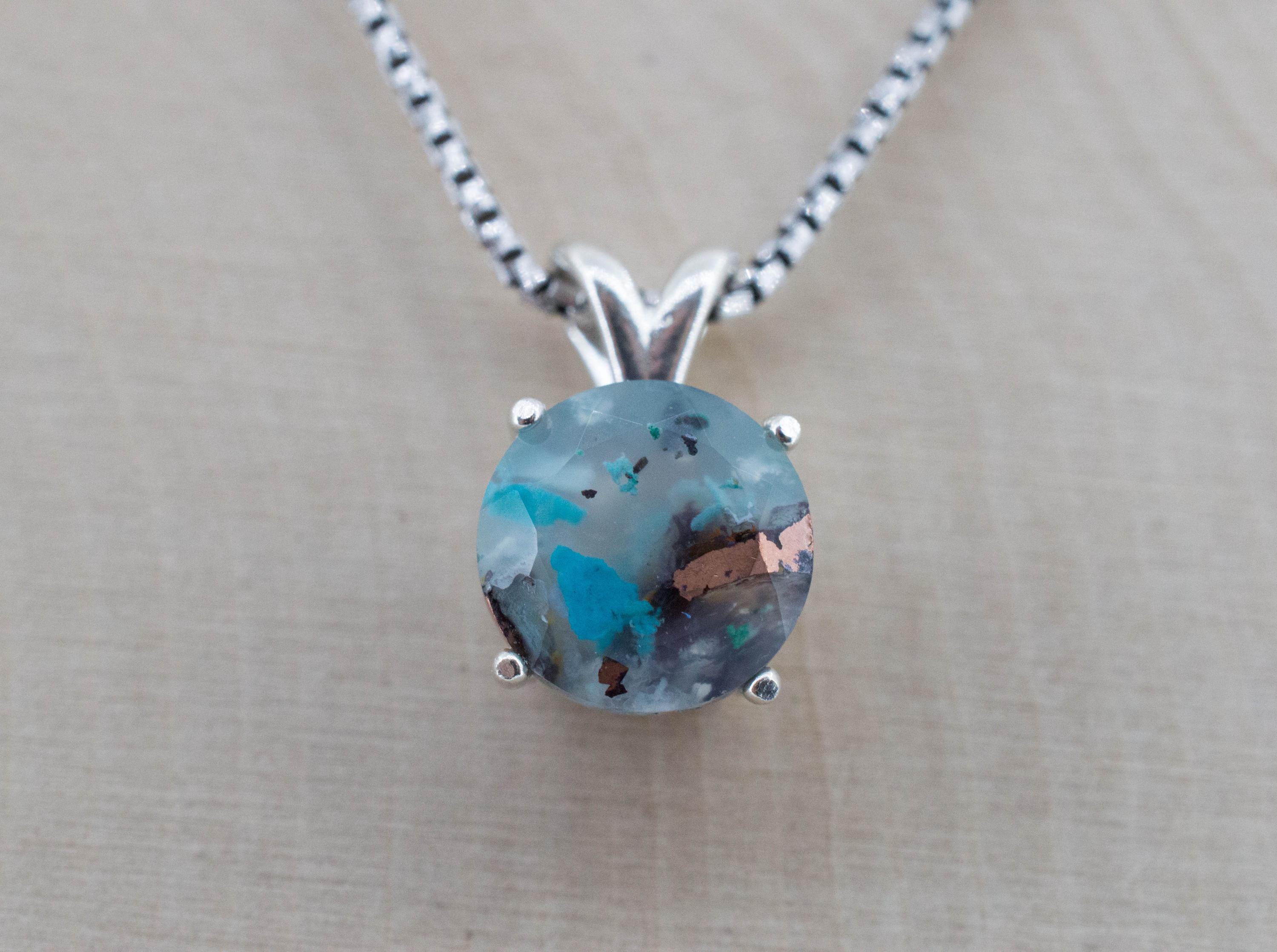 Aquadite™ Pendant; Natural Untreated Indonesia Copper Chalcedony; 5.125cts - Mark Oliver Gems