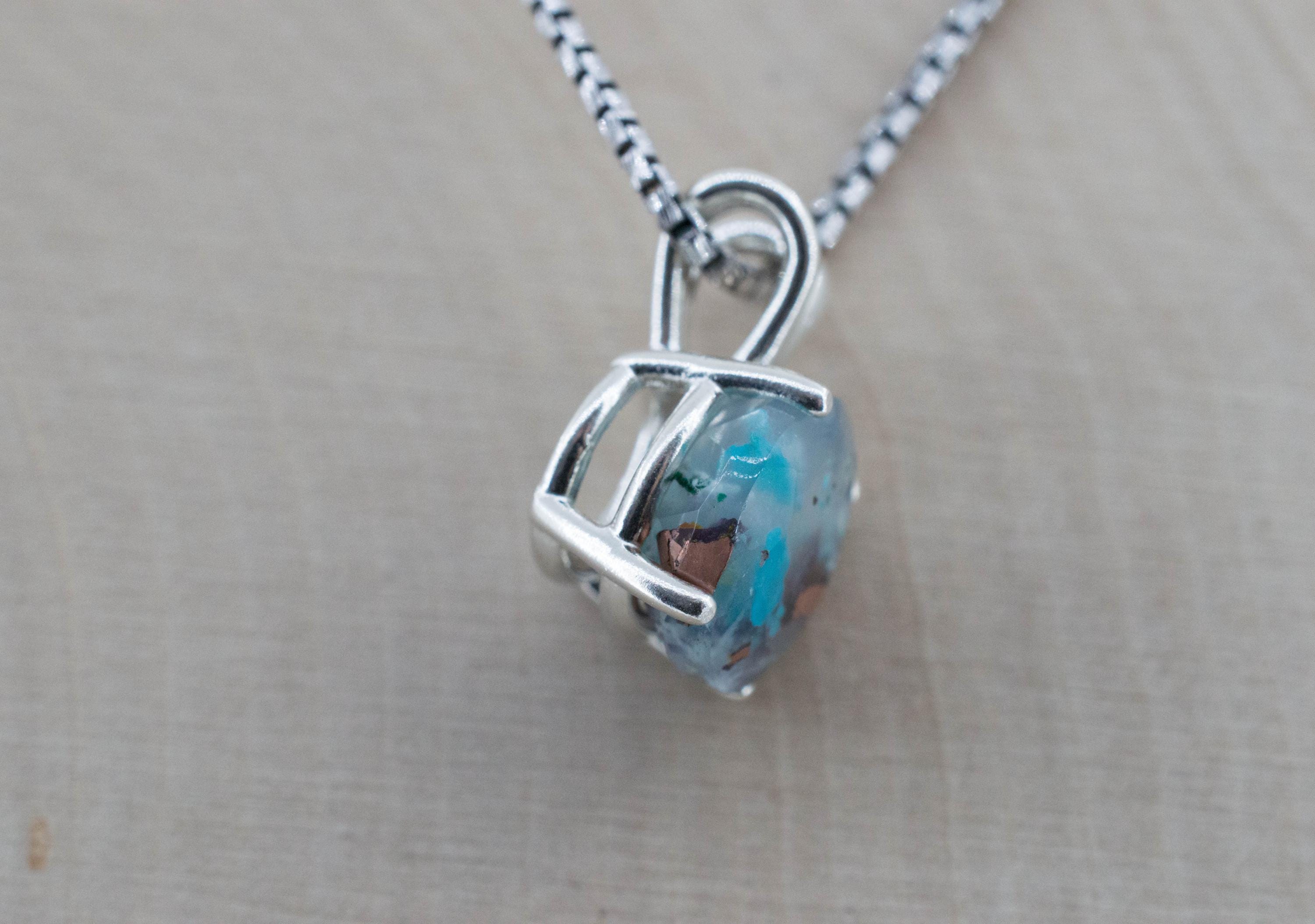 Aquadite™ Pendant; Natural Untreated Indonesia Copper Chalcedony; 5.125cts - Mark Oliver Gems