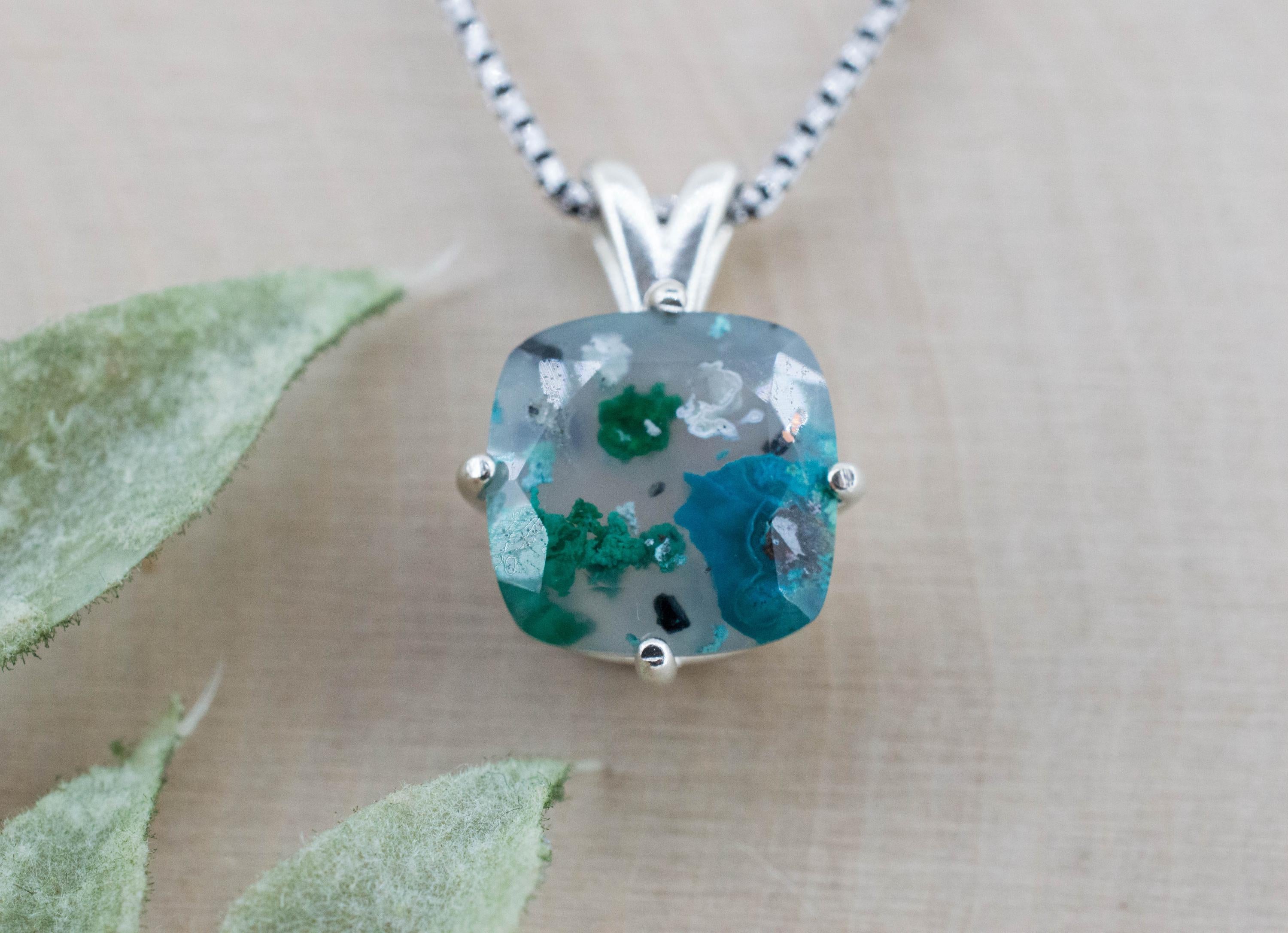 Aquadite™ Pendant; Natural Untreated Indonesia Copper Chalcedony; 5.850cts - Mark Oliver Gems
