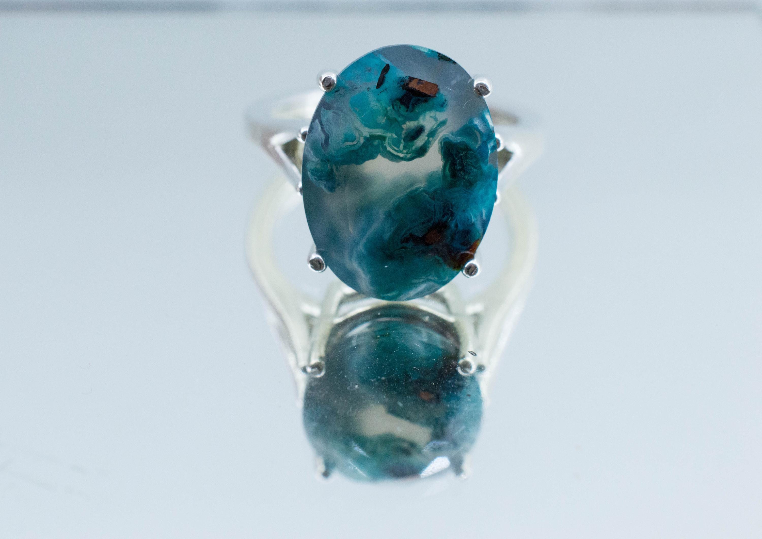 Aquadite™ Ring; Natural Untreated Indonesia Copper Chalcedony; 8.805cts - Mark Oliver Gems