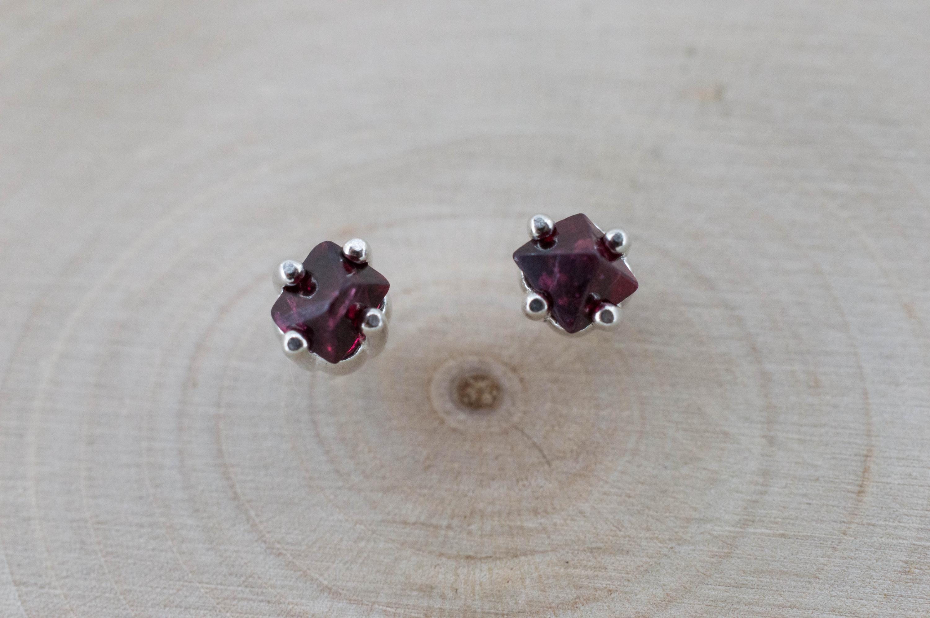 Red Spinel Earrings; Natural Untreated Burma Spinel; 0.970cts - Mark Oliver Gems
