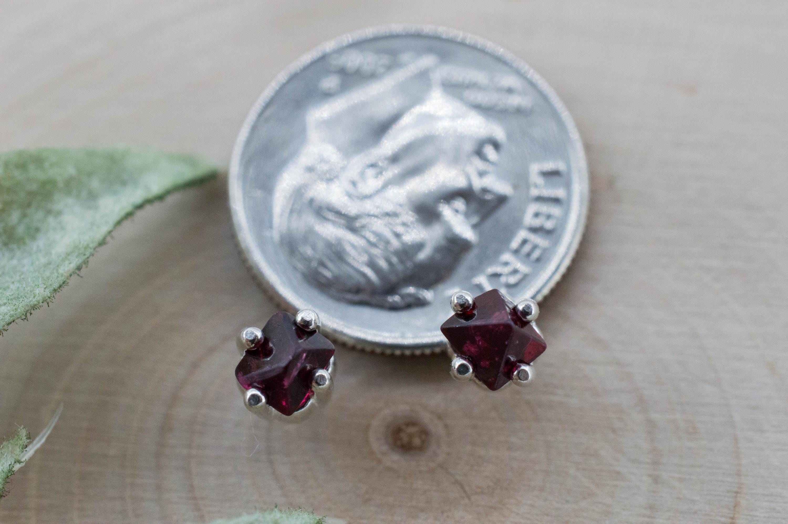 Red Spinel Earrings; Natural Untreated Burma Spinel; 0.970cts - Mark Oliver Gems