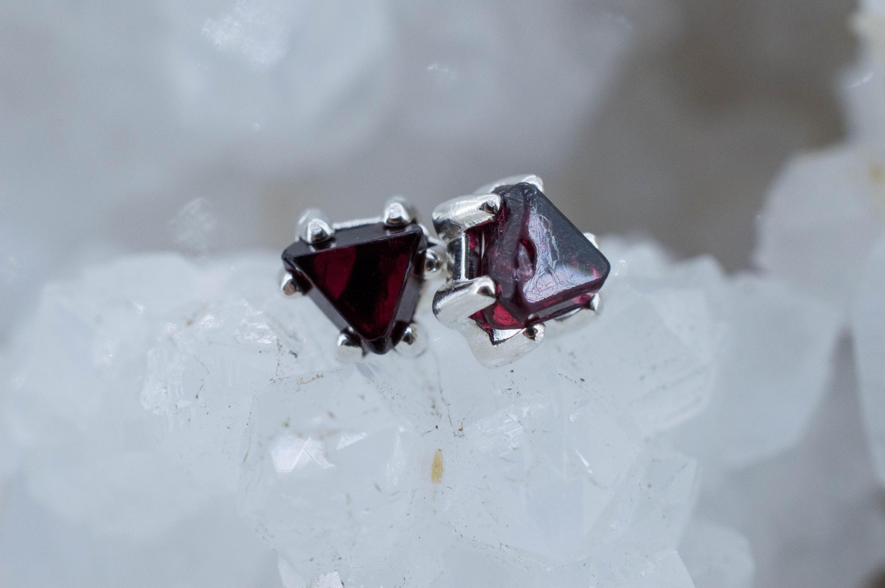 Red Spinel Earrings; Natural Untreated Burma Spinel; 1.575cts - Mark Oliver Gems