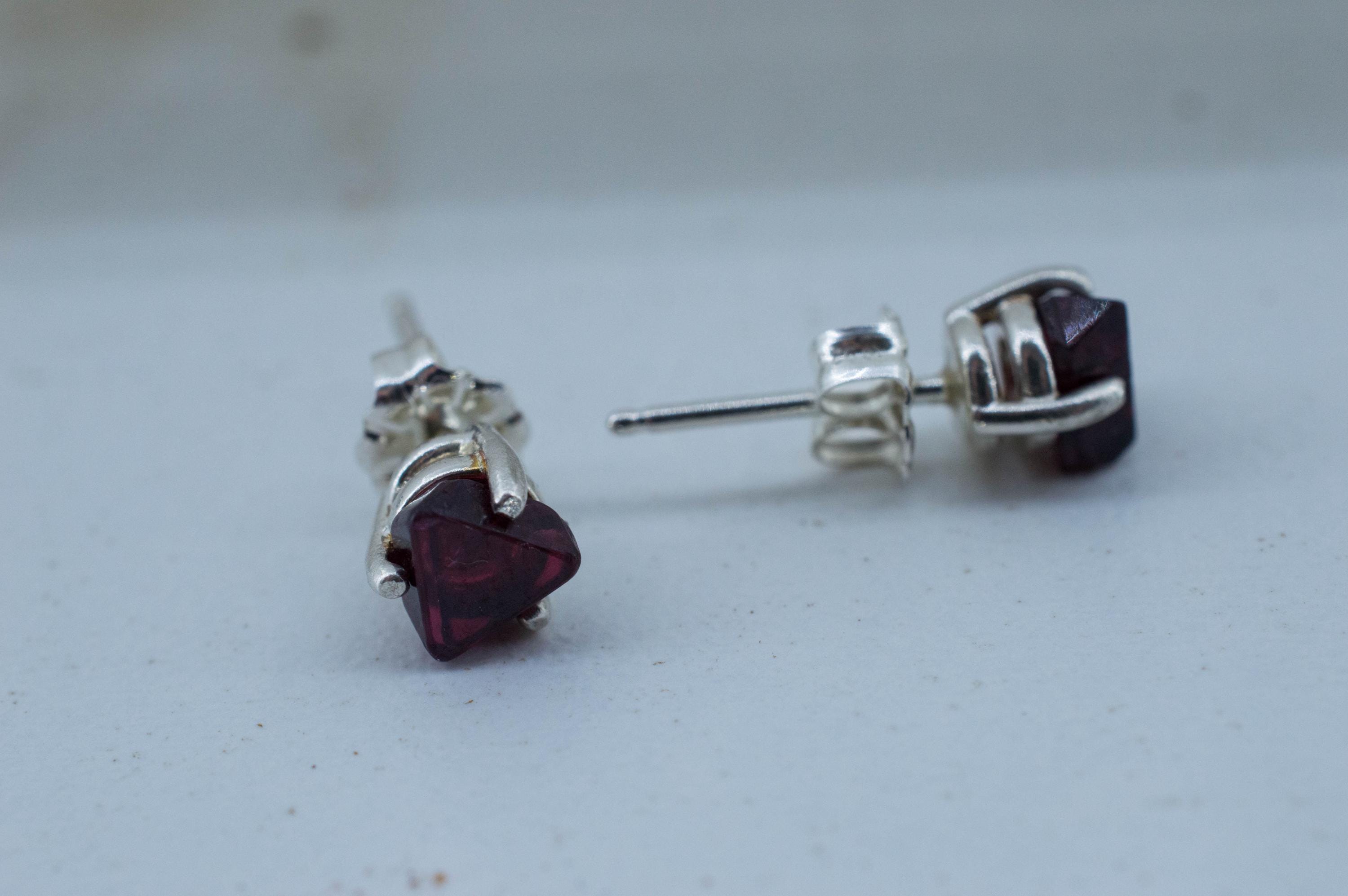 Red Spinel Earrings; Natural Untreated Burma Spinel; 1.645cts - Mark Oliver Gems