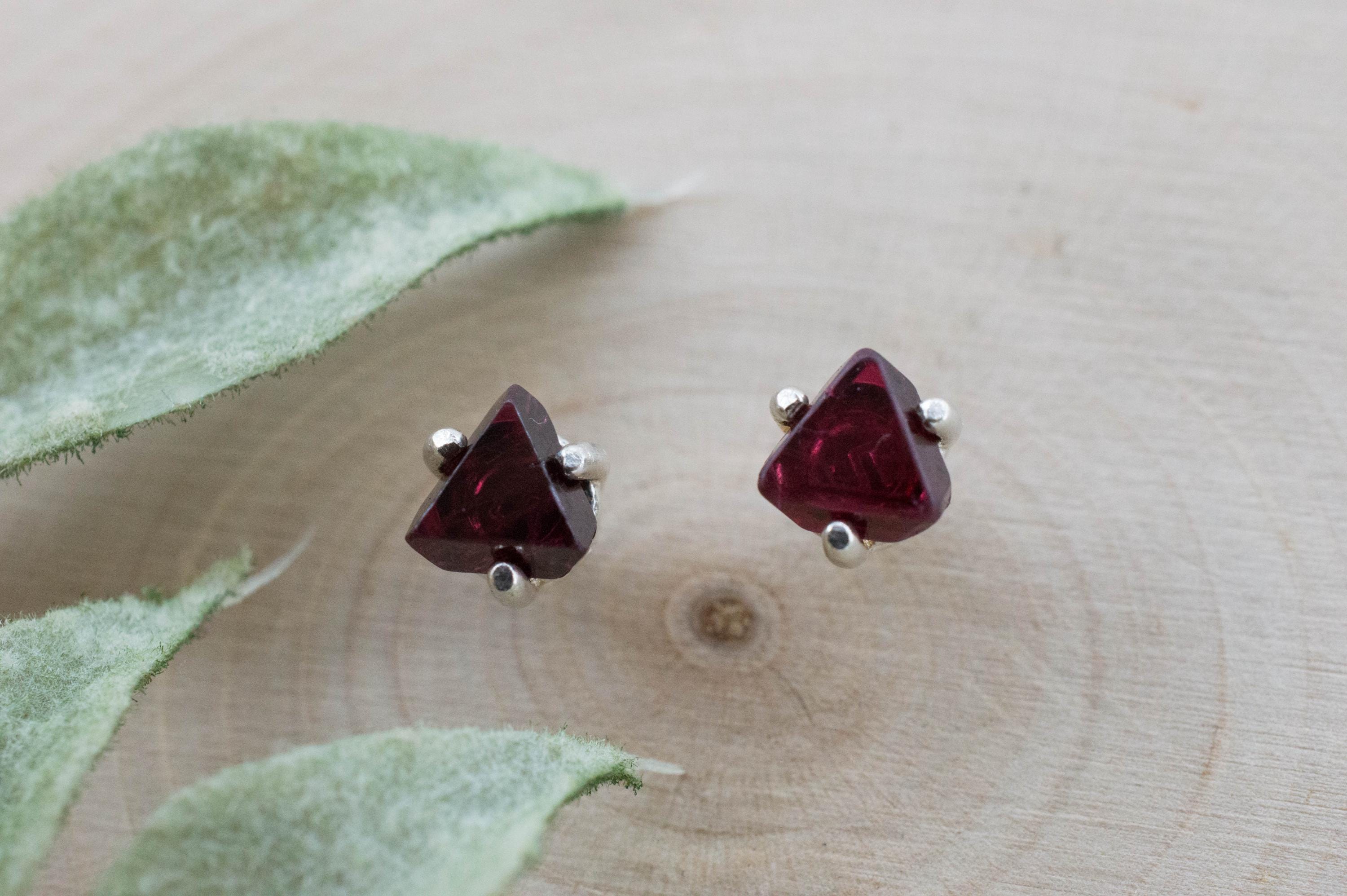 Red Spinel Earrings; Natural Untreated Burma Spinel; 1.645cts - Mark Oliver Gems