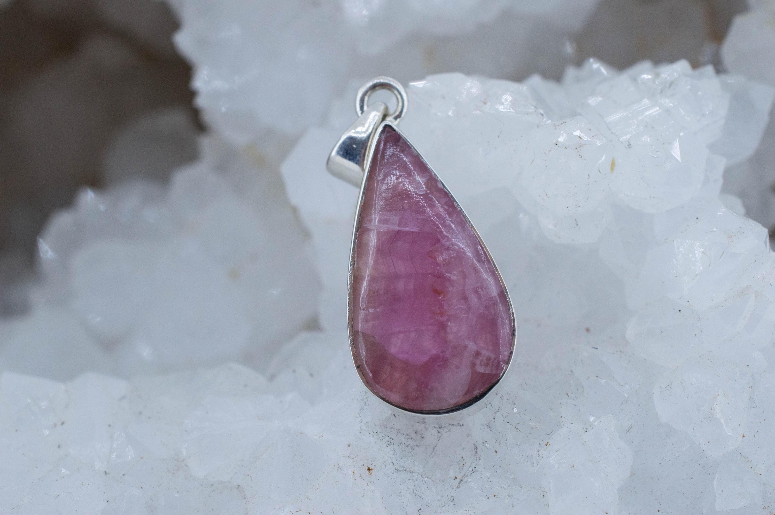 Cobalt Calcite Pendant, Natural and Untreated Congo Cobalto Calcite; 8.195cts - Mark Oliver Gems