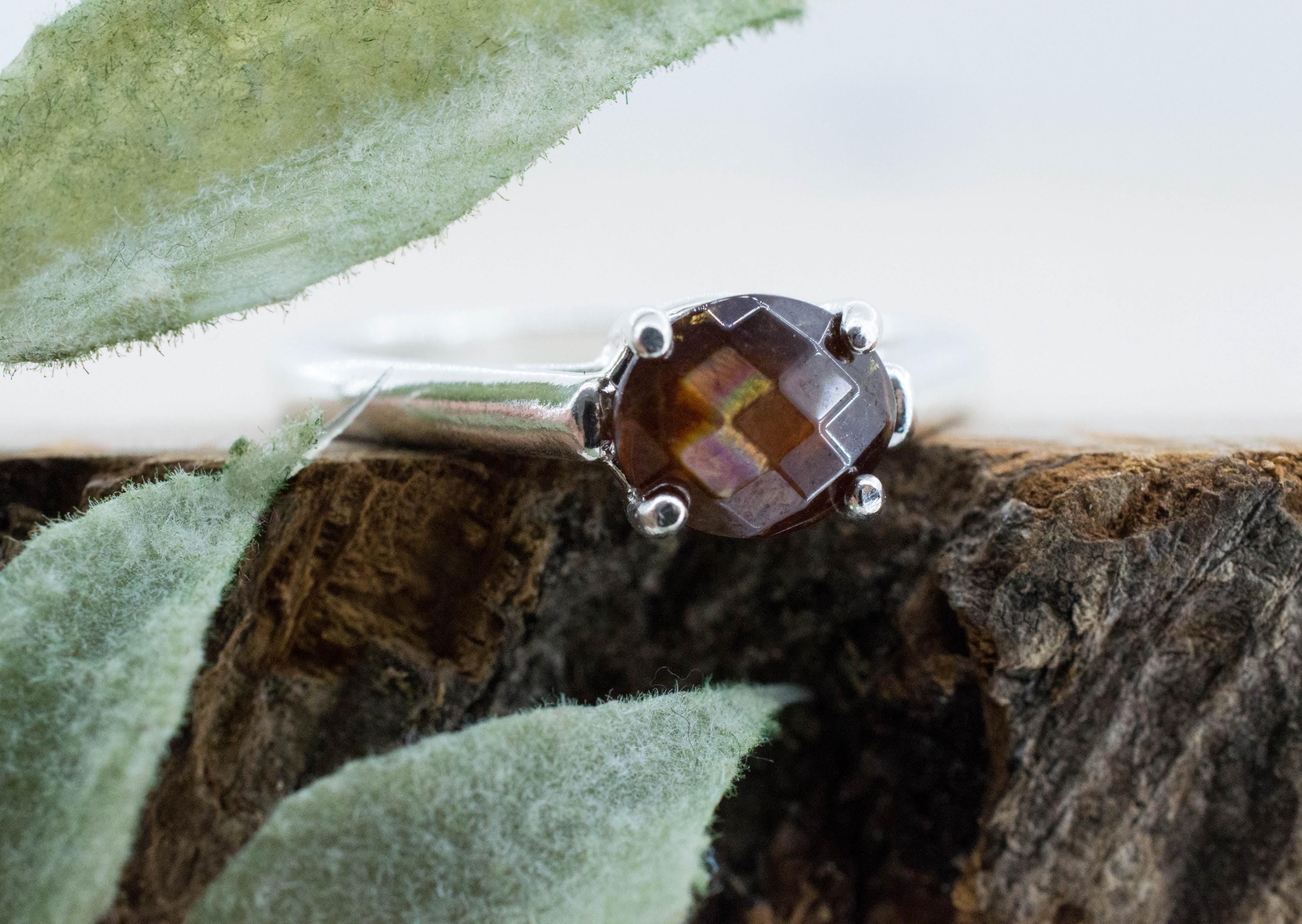 Rainbow Garnet Ring, Natural Untreated Japan Andradite Garnet; 1.410cts - Mark Oliver Gems