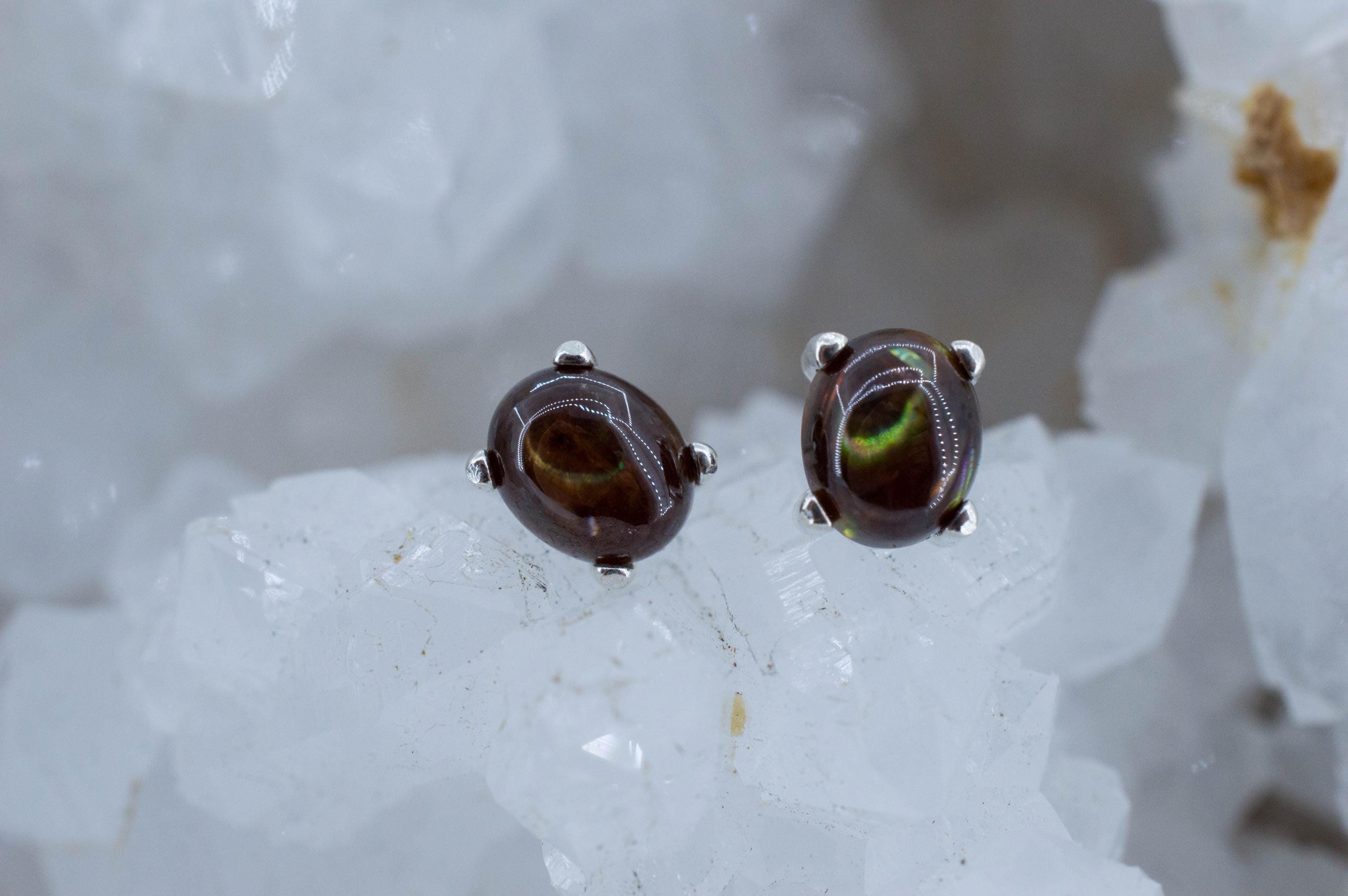 Rainbow Garnet Earrings, Natural Untreated Japan Andradite Garnet; 3.170cts - Mark Oliver Gems