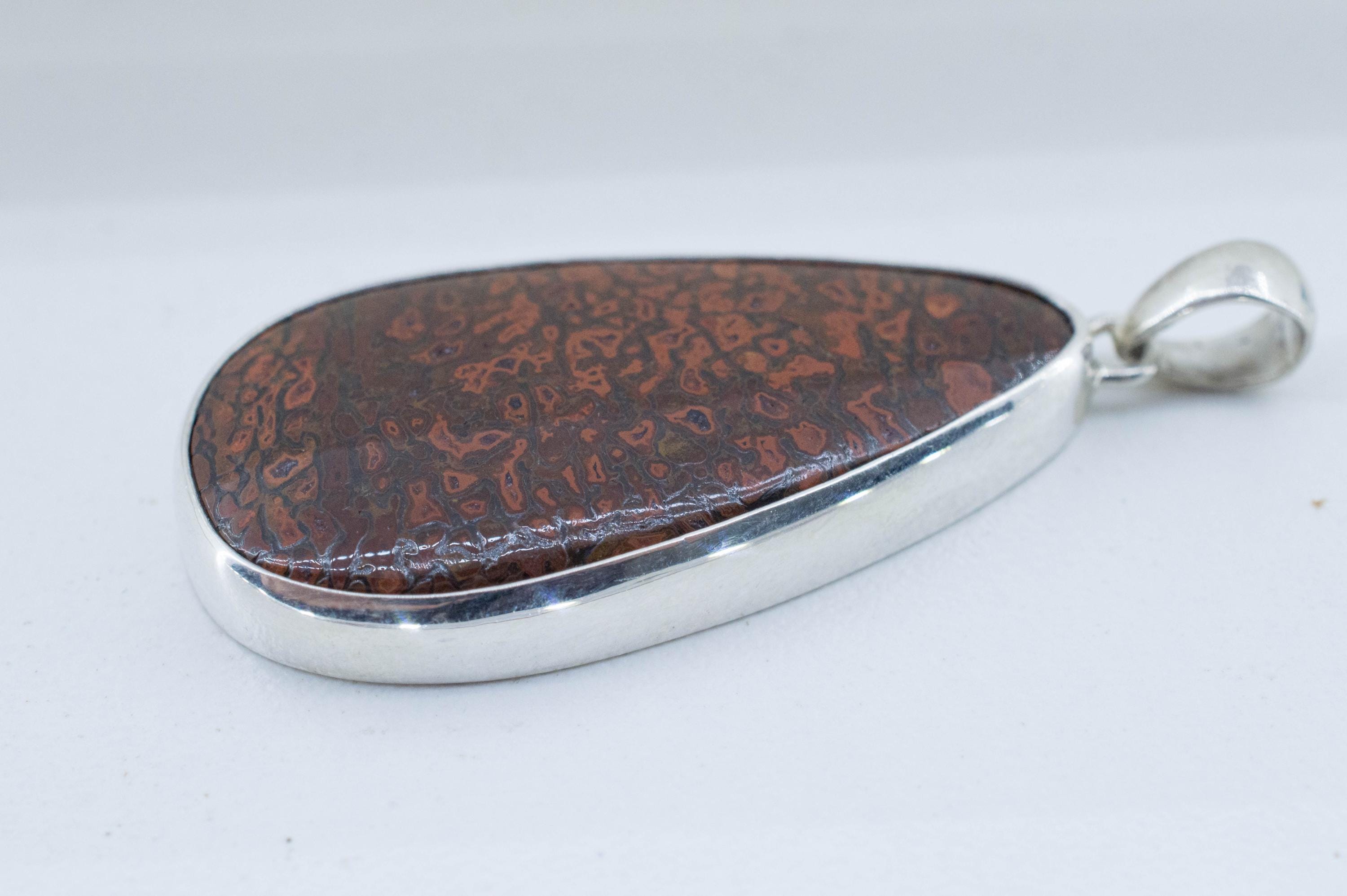 Dinosaur Bone Pendant; Natural Untreated Utah Dino Bone; 40x21mm