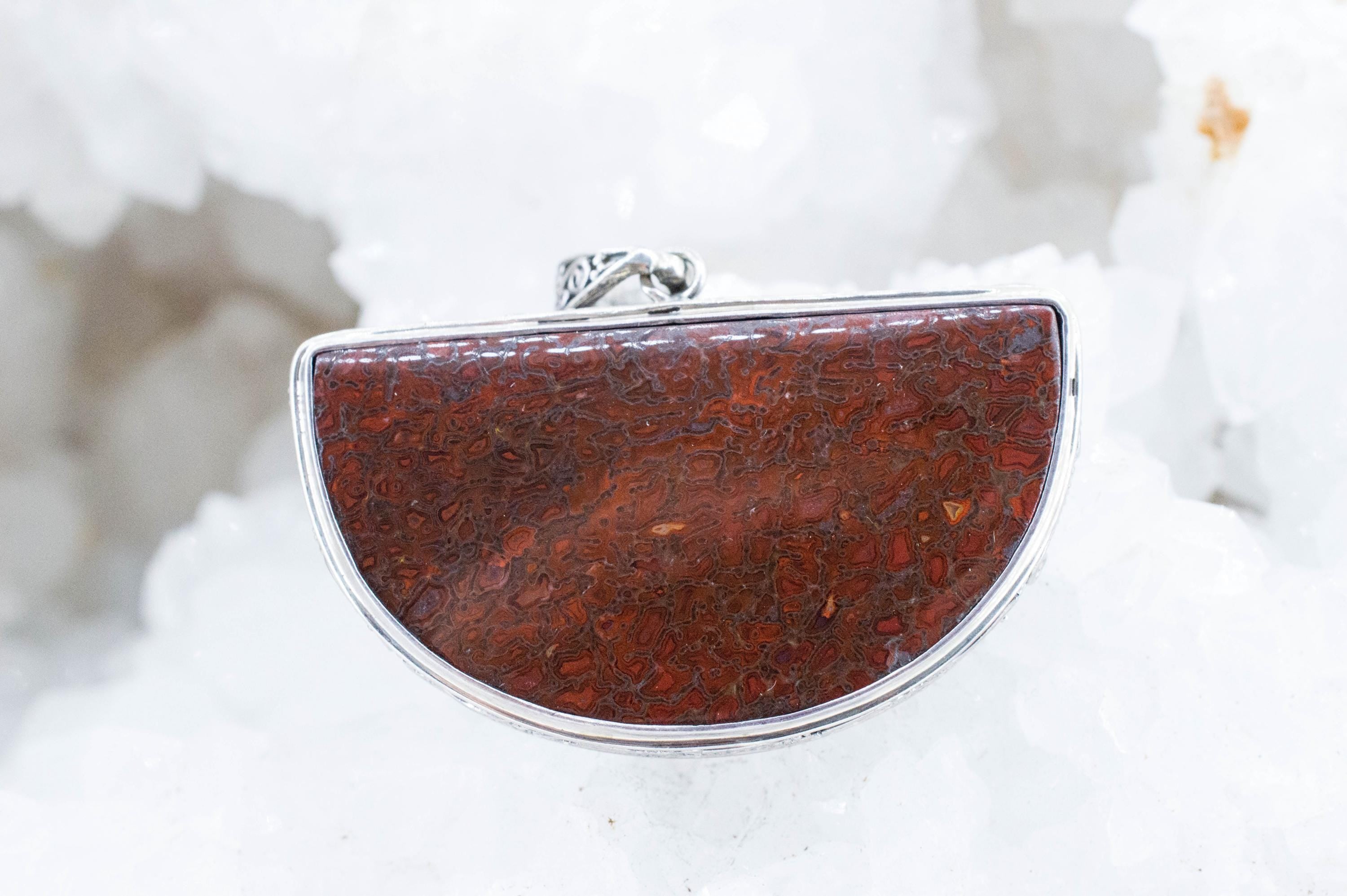 Dinosaur Bone Pendant; Natural Untreated Utah Dino Bone; 43x25mm