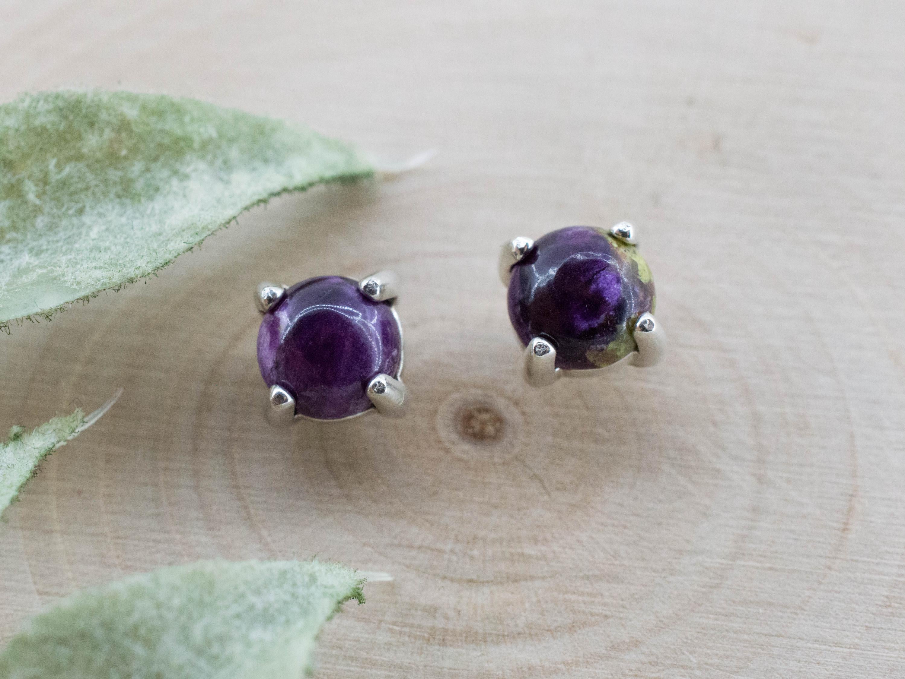 Stichtite Earrings; Genuine Untreated Australian Atlantisite 1.105cts